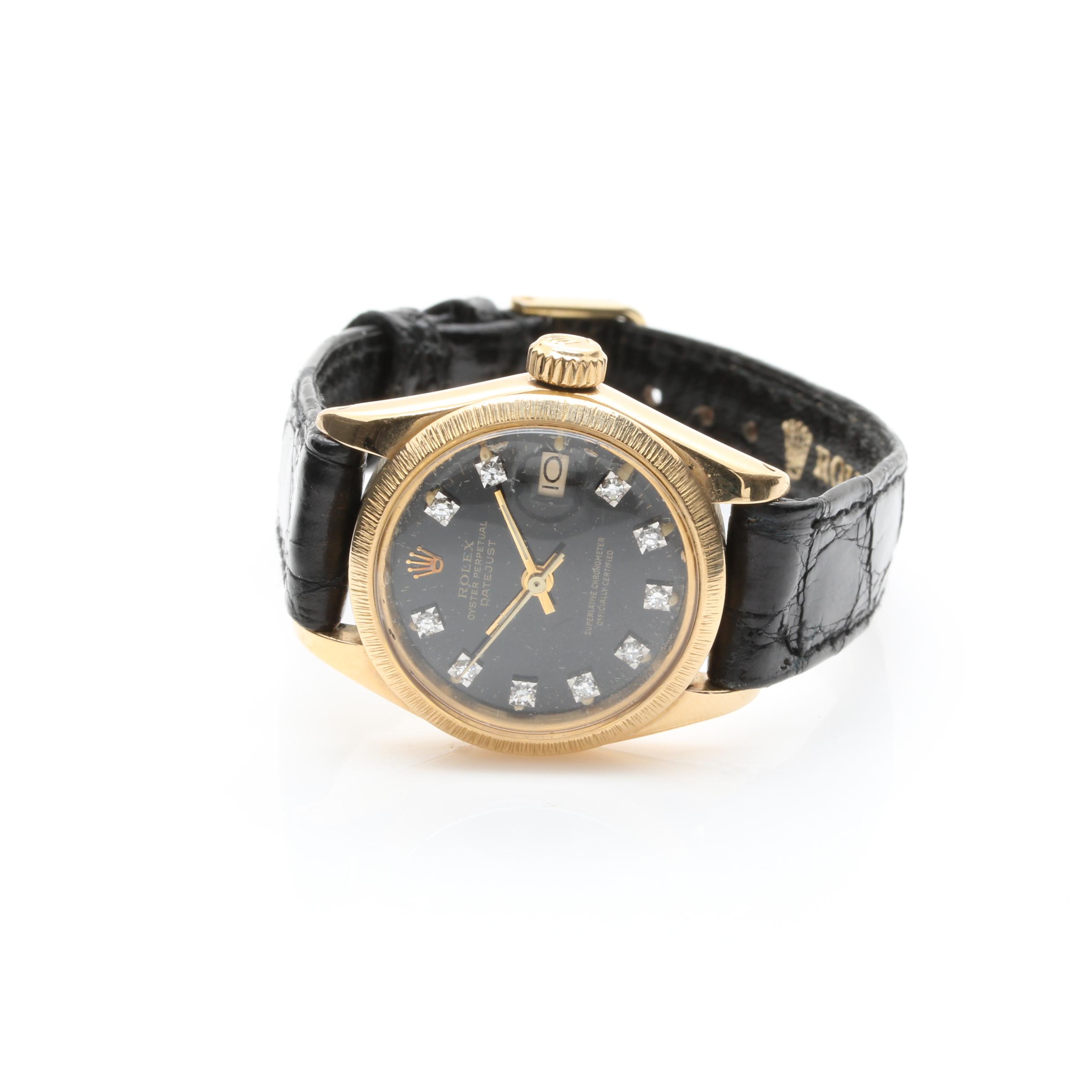 Rolex Oyster Perpetual DateJust 18K Yellow Gold and Diamond  Watch