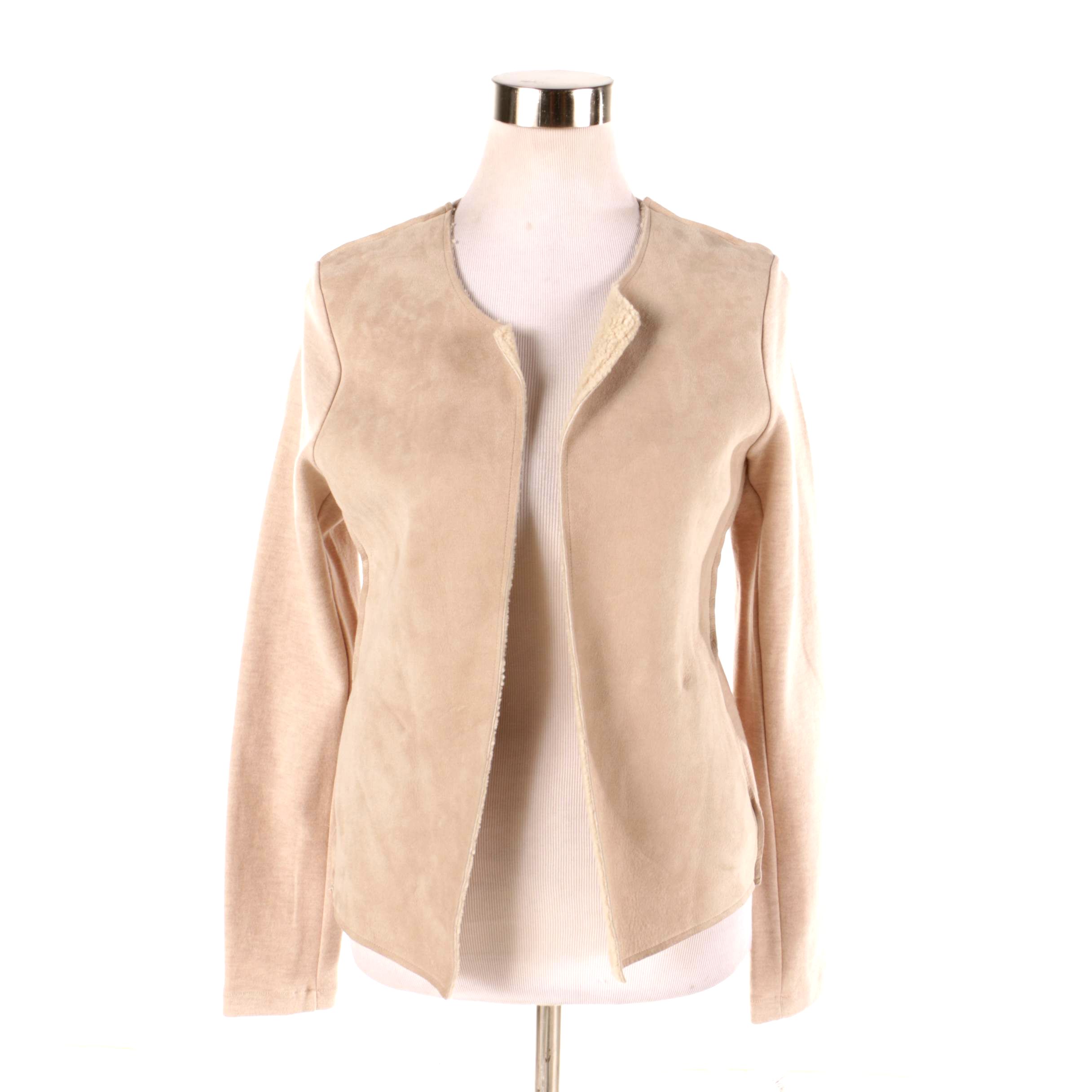 Majestic Paris for Neiman Marcus Shearling and Cotton Sweater