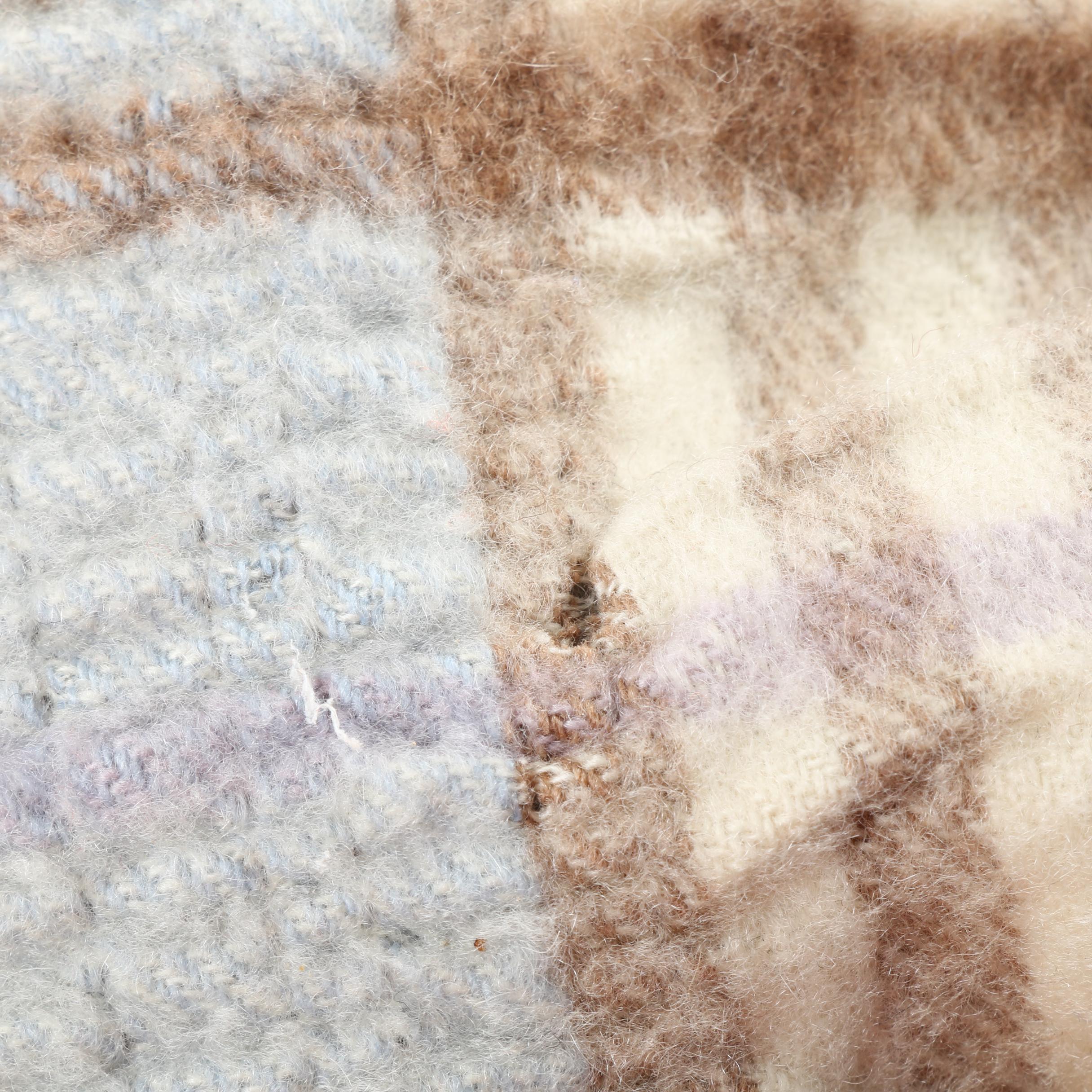 Burberry Plaid Cashmere Ruched Scarf