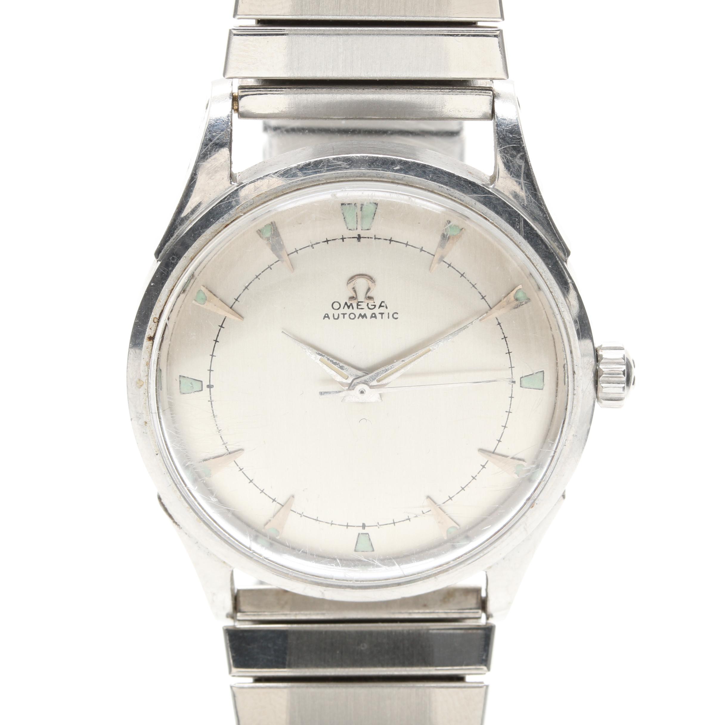 Omega Silver Tone Automatic Watch