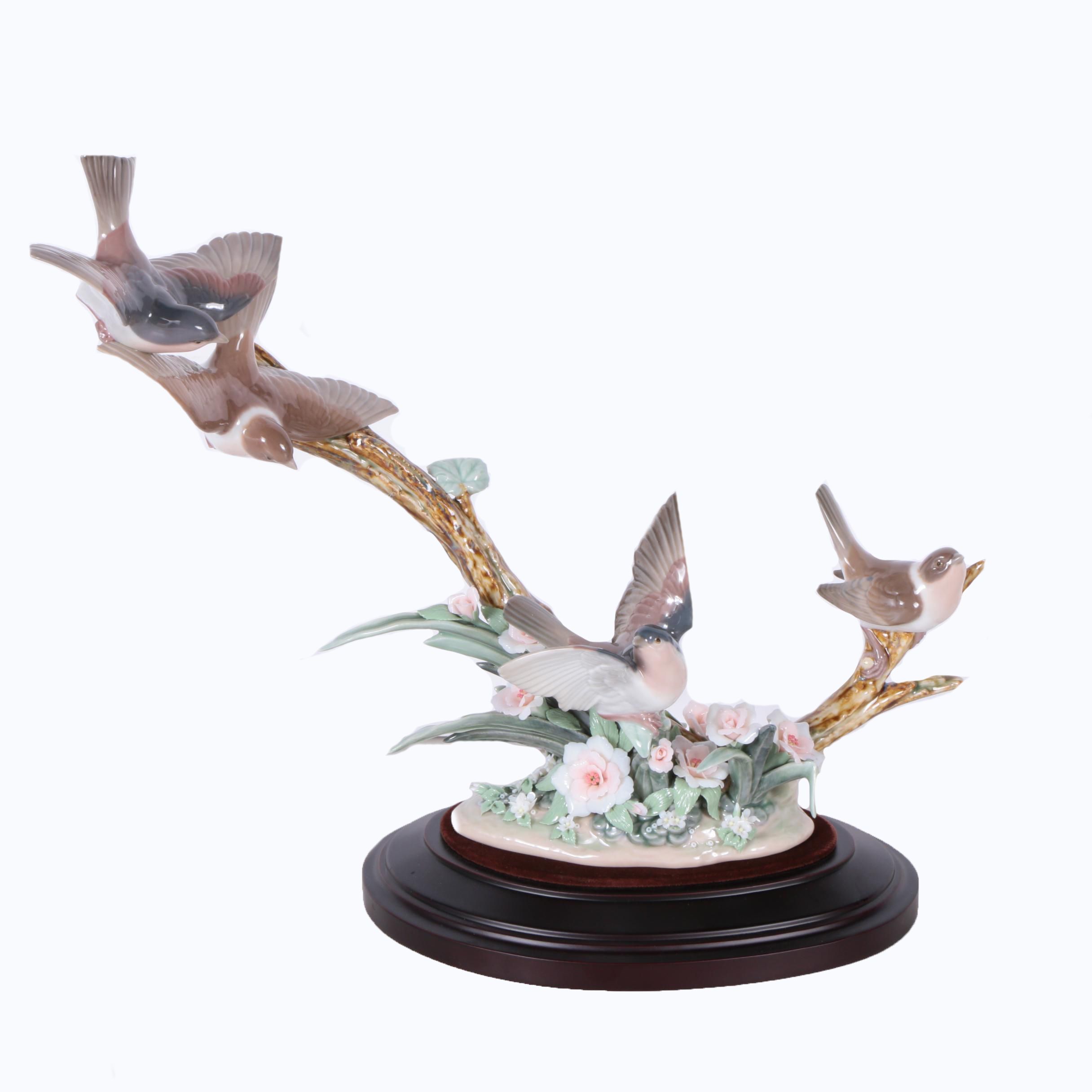Lladro "Flock of Birds" Porcelain Figurine