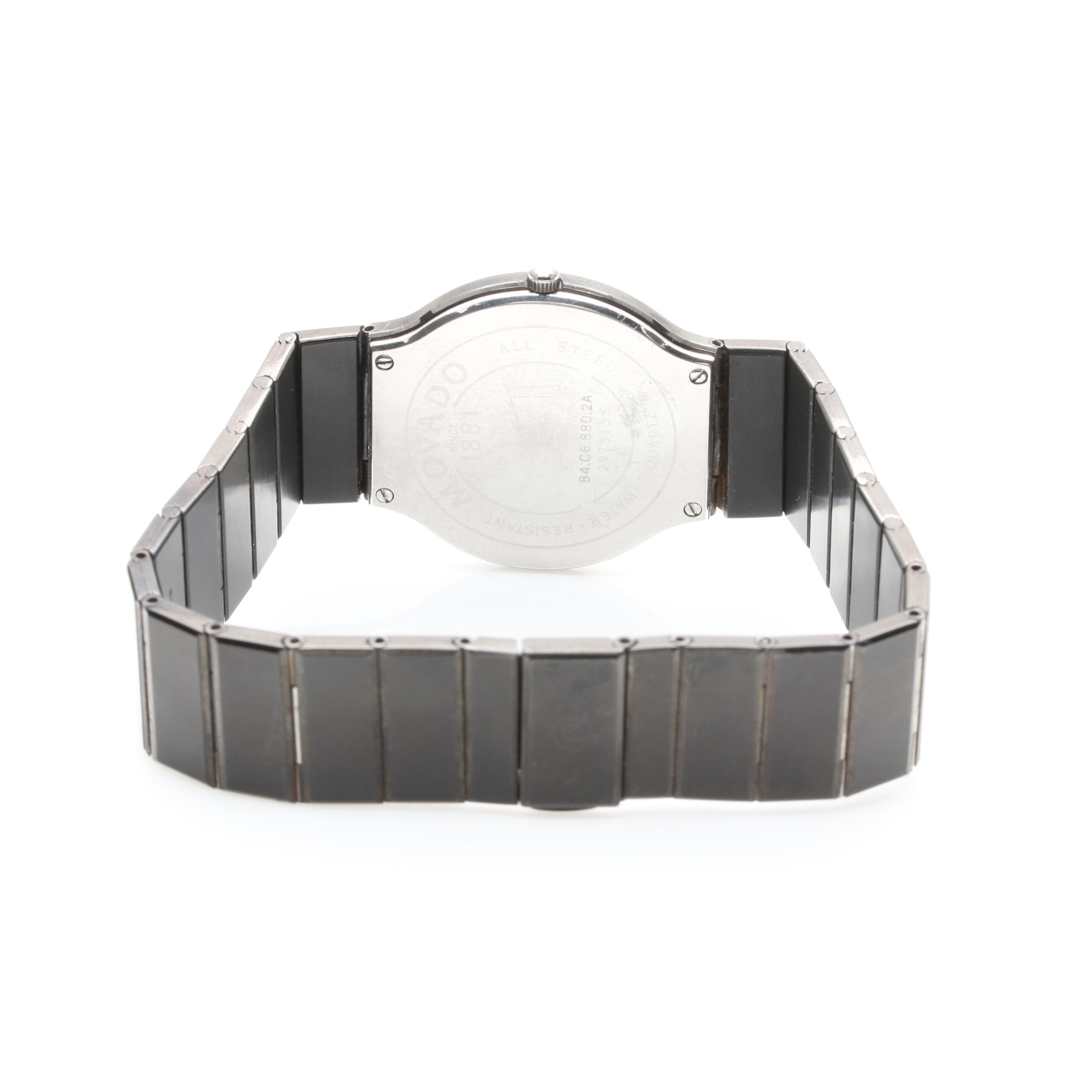 Movado Black Stainless Steel Museum Watch