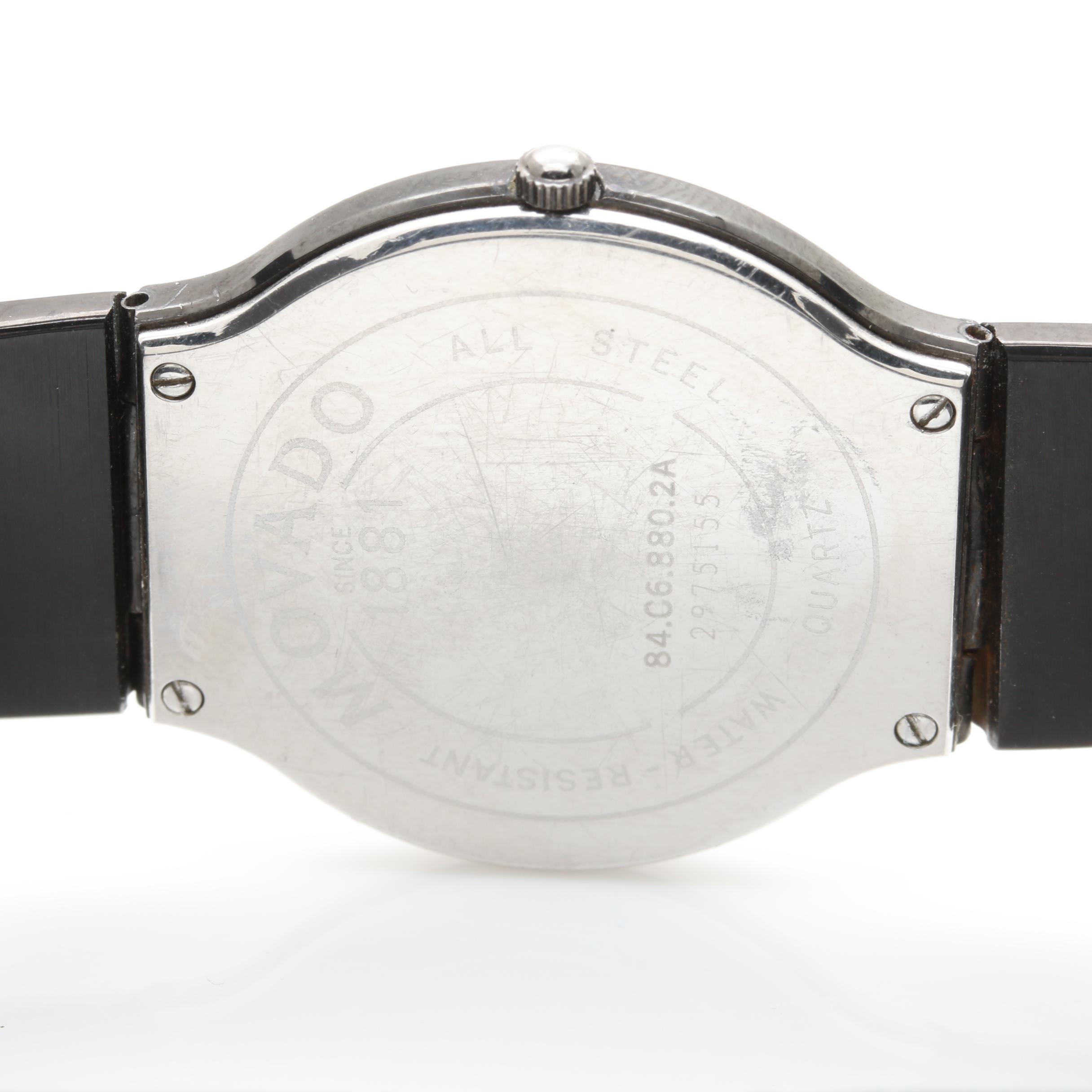 Movado Black Stainless Steel Museum Watch