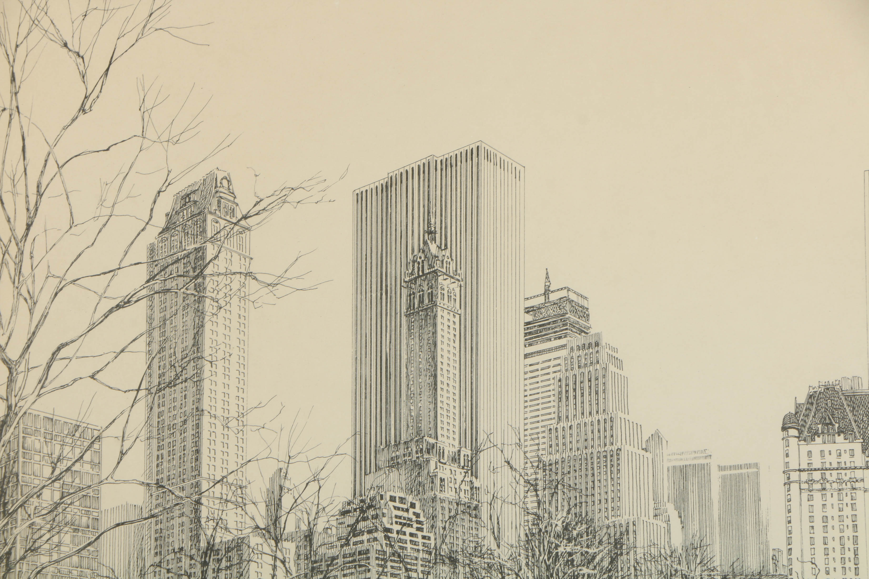 S. Finkenberg Lithograph of Central Park