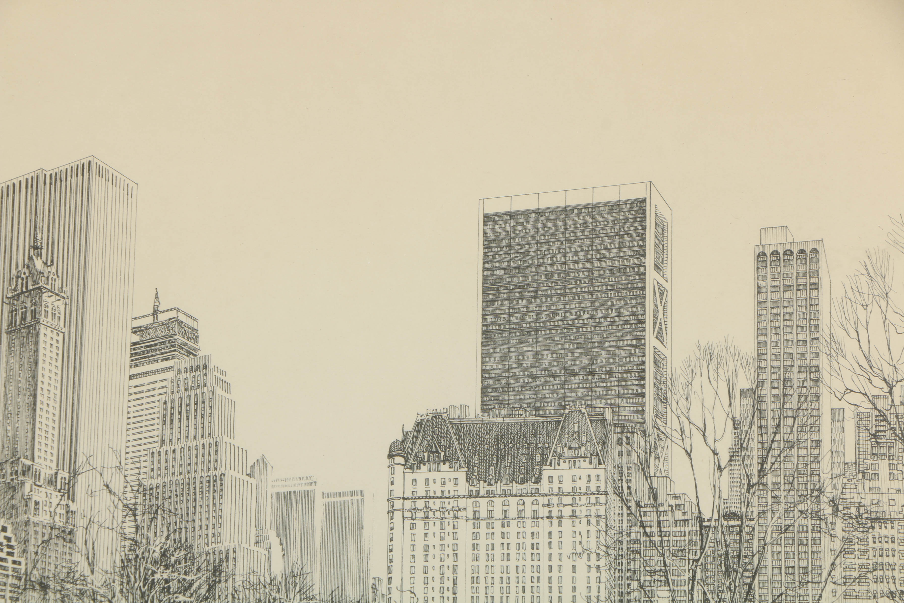 S. Finkenberg Lithograph of Central Park
