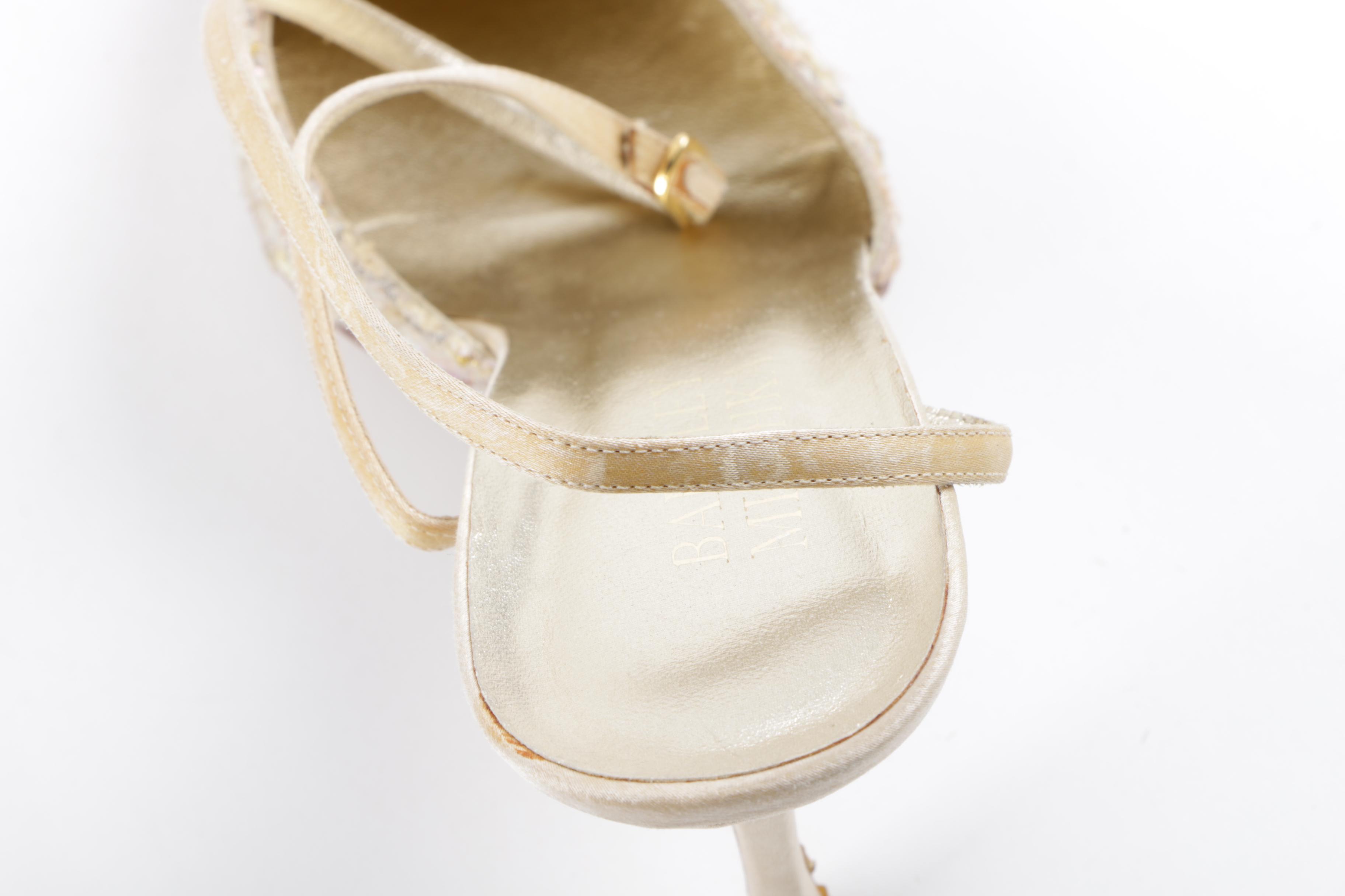 Badgley Mischka Iridescent Sequin Mules