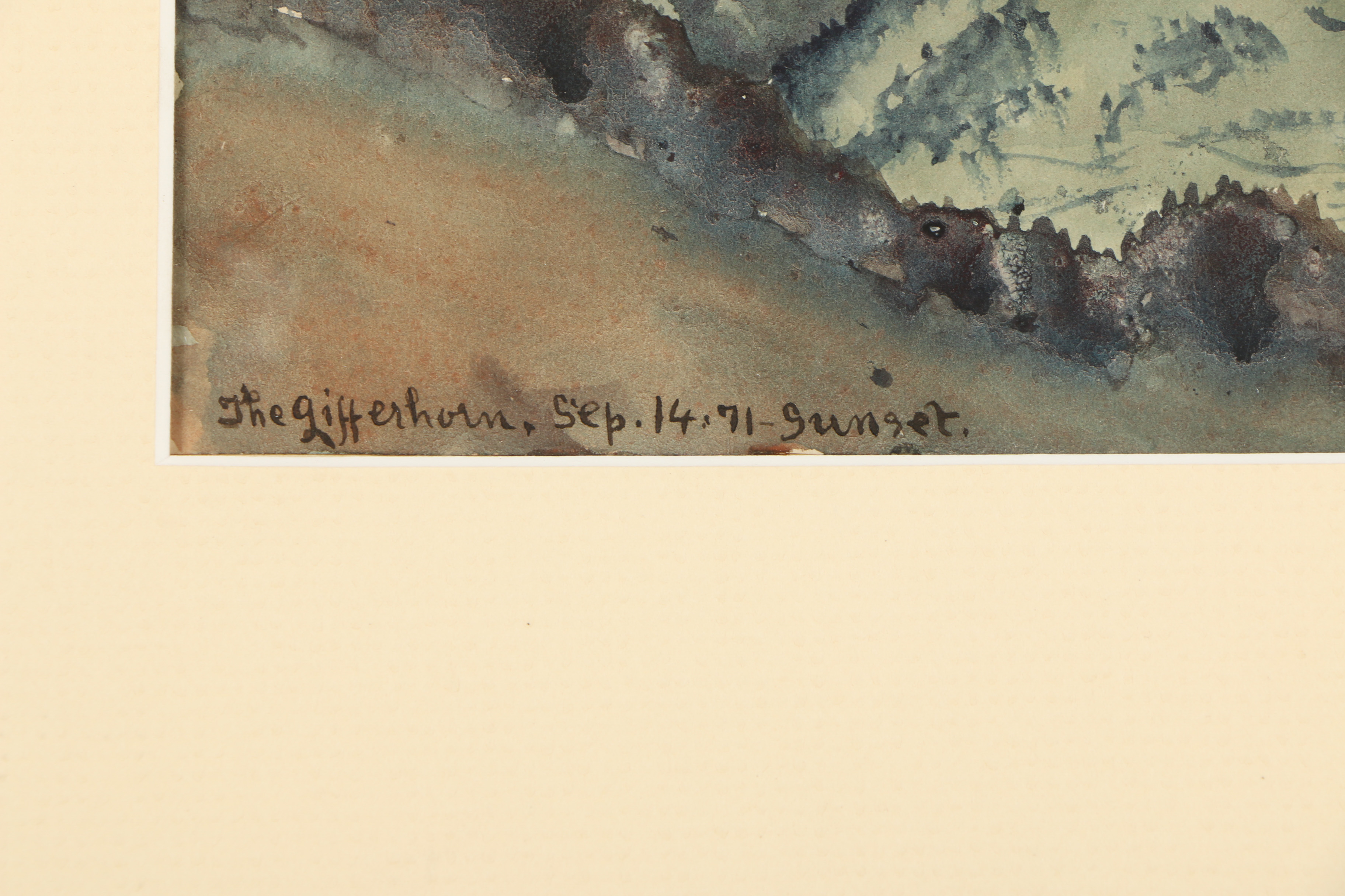 Charles DeWolf Brownell Watercolor Painting "The Gifferhorn"