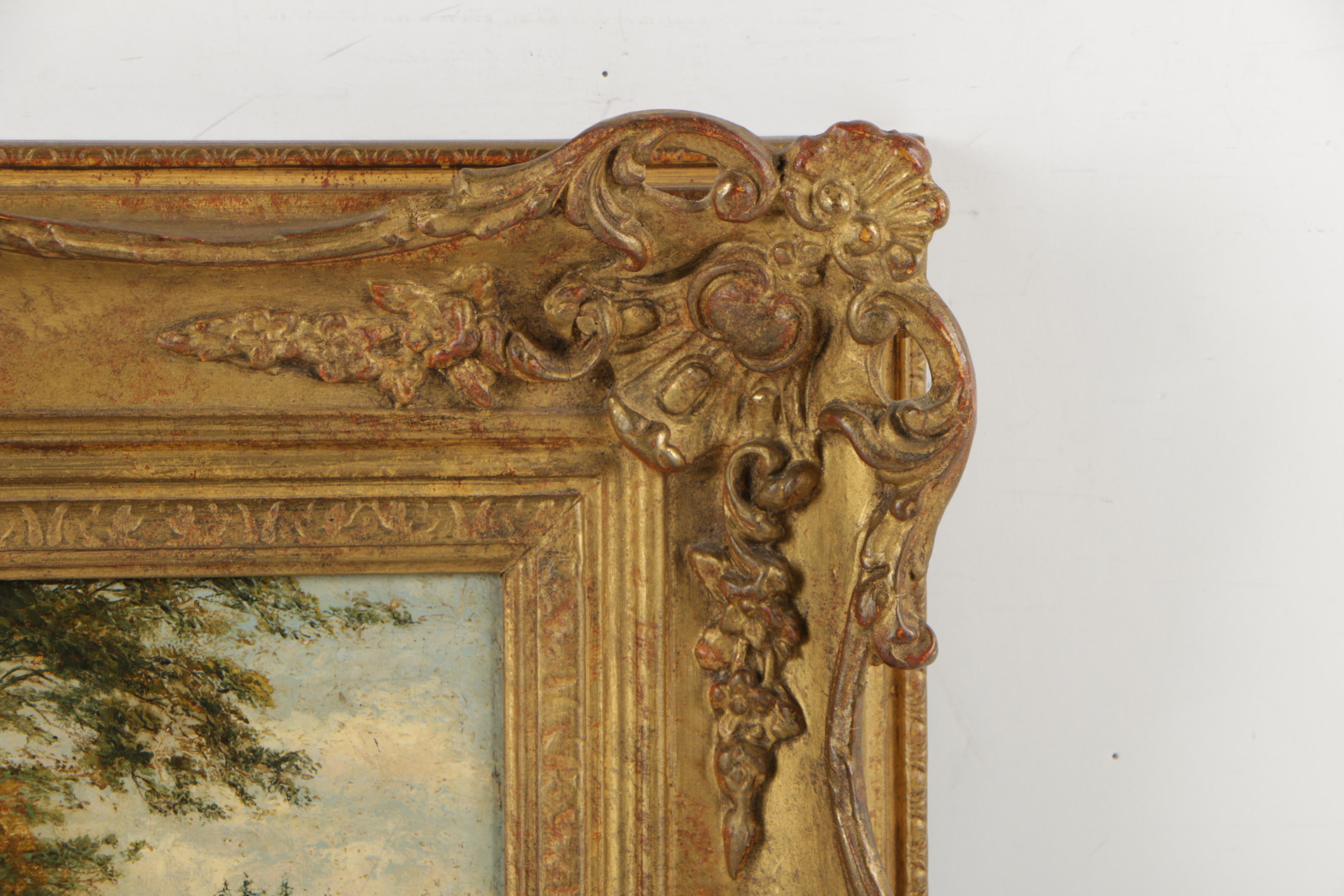 Antique Oil Painting in Ornate Frame
