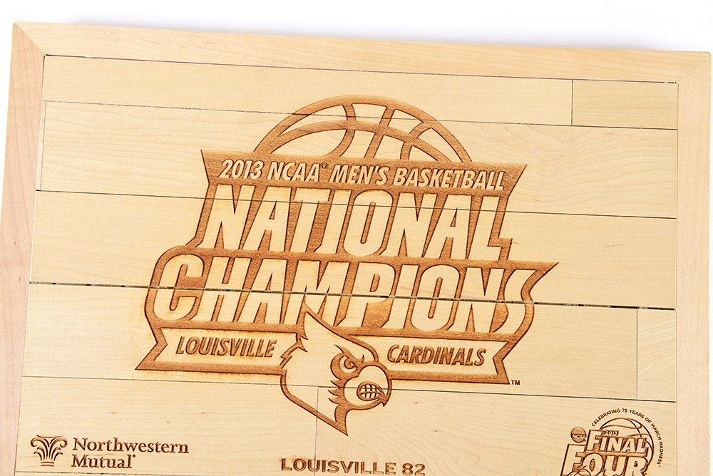 Louisville Cardinals National Champions 2013 Men's Final Four Court Piece