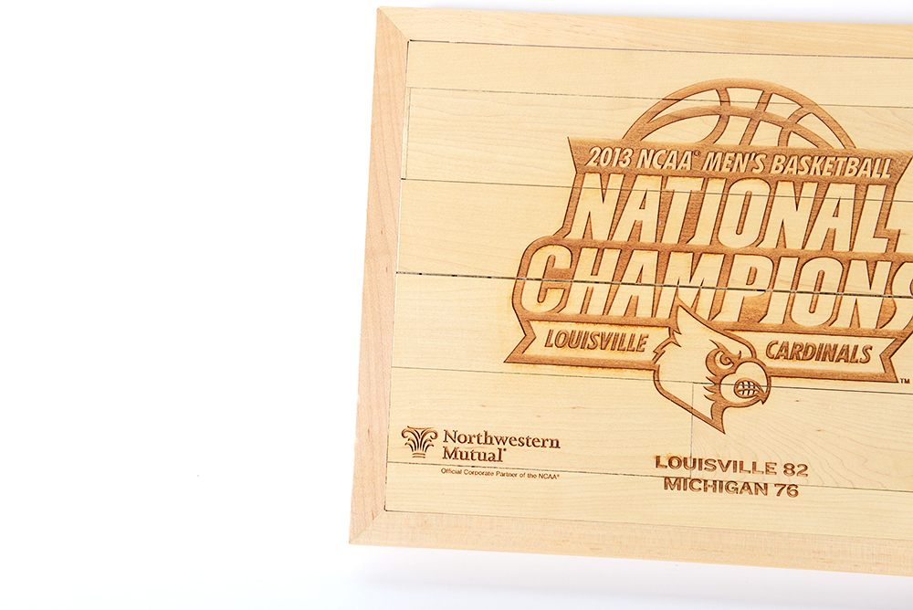 Louisville Cardinals National Champions 2013 Men's Final Four Court Piece