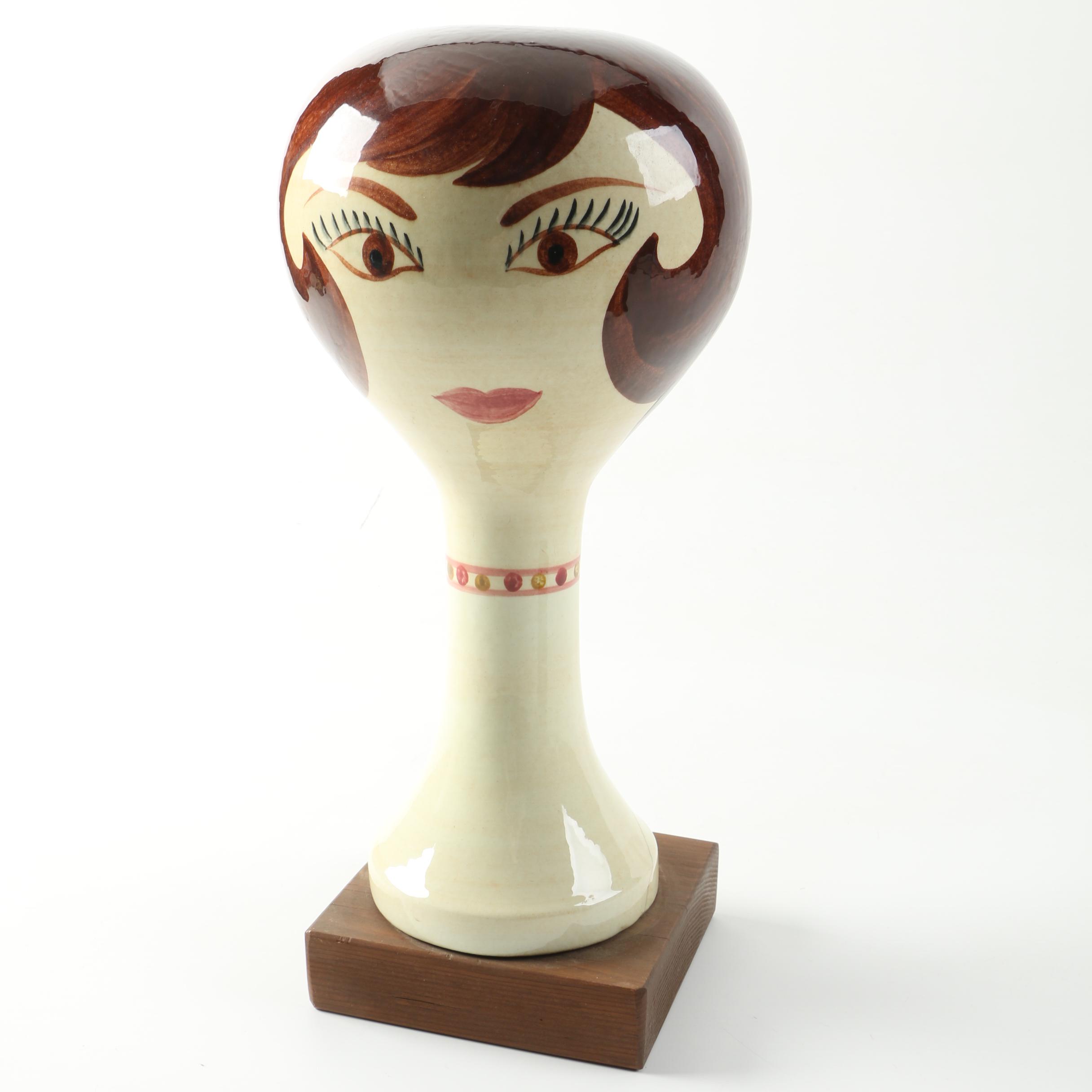 Vintage Hand-Painted Stangl Pottery Ceramic Hat Stand