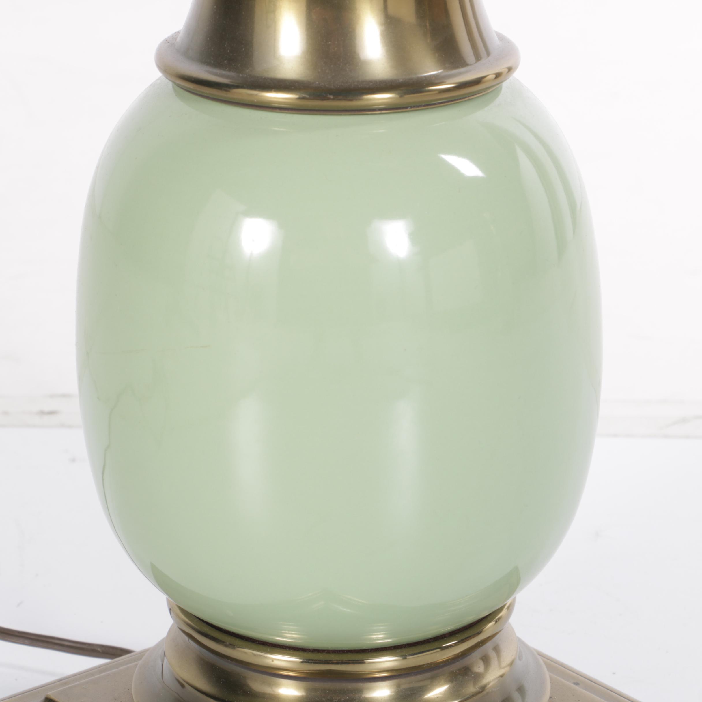 Pair of Vintage Stiffel Ostrich Egg Lamps