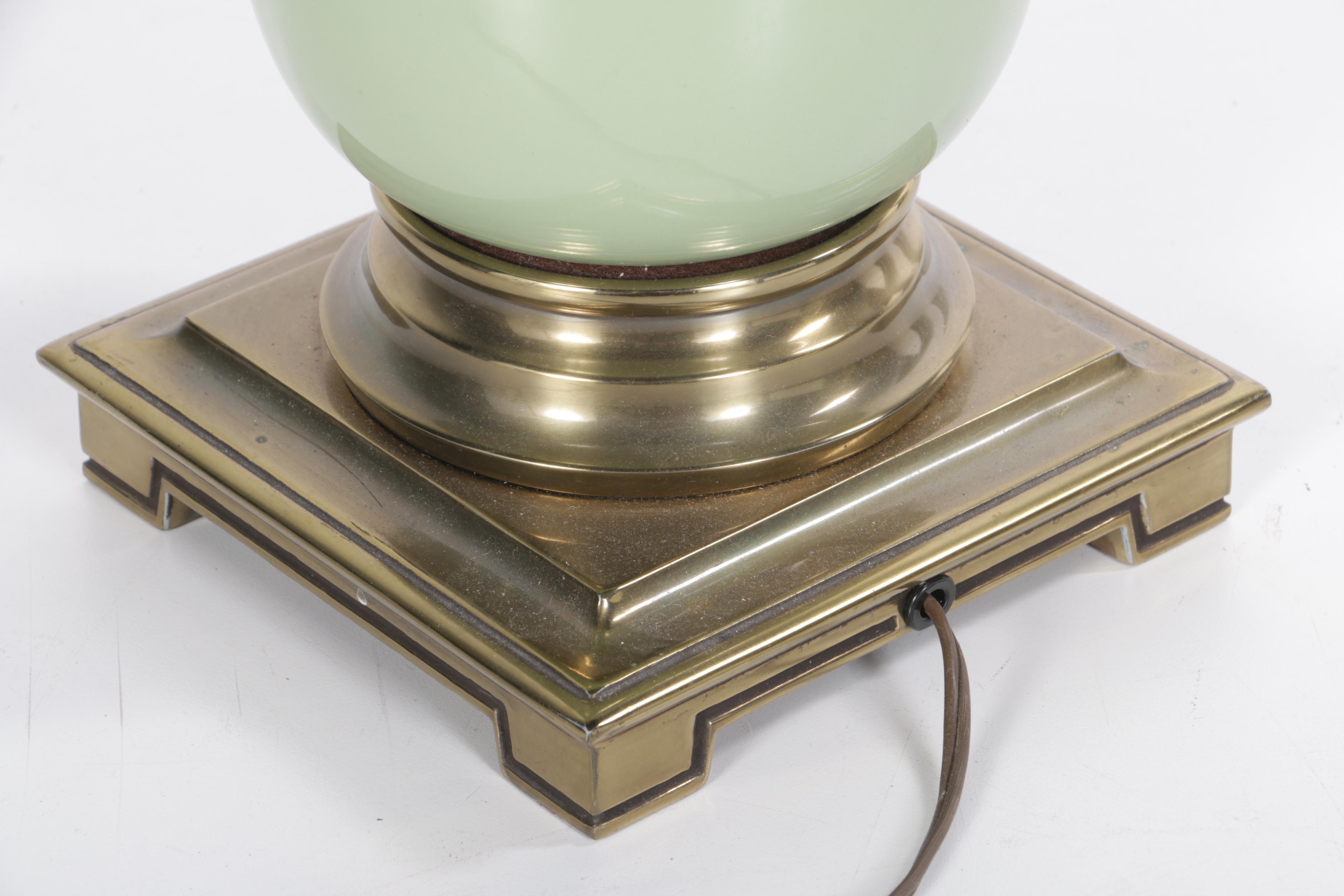 Pair of Vintage Stiffel Ostrich Egg Lamps