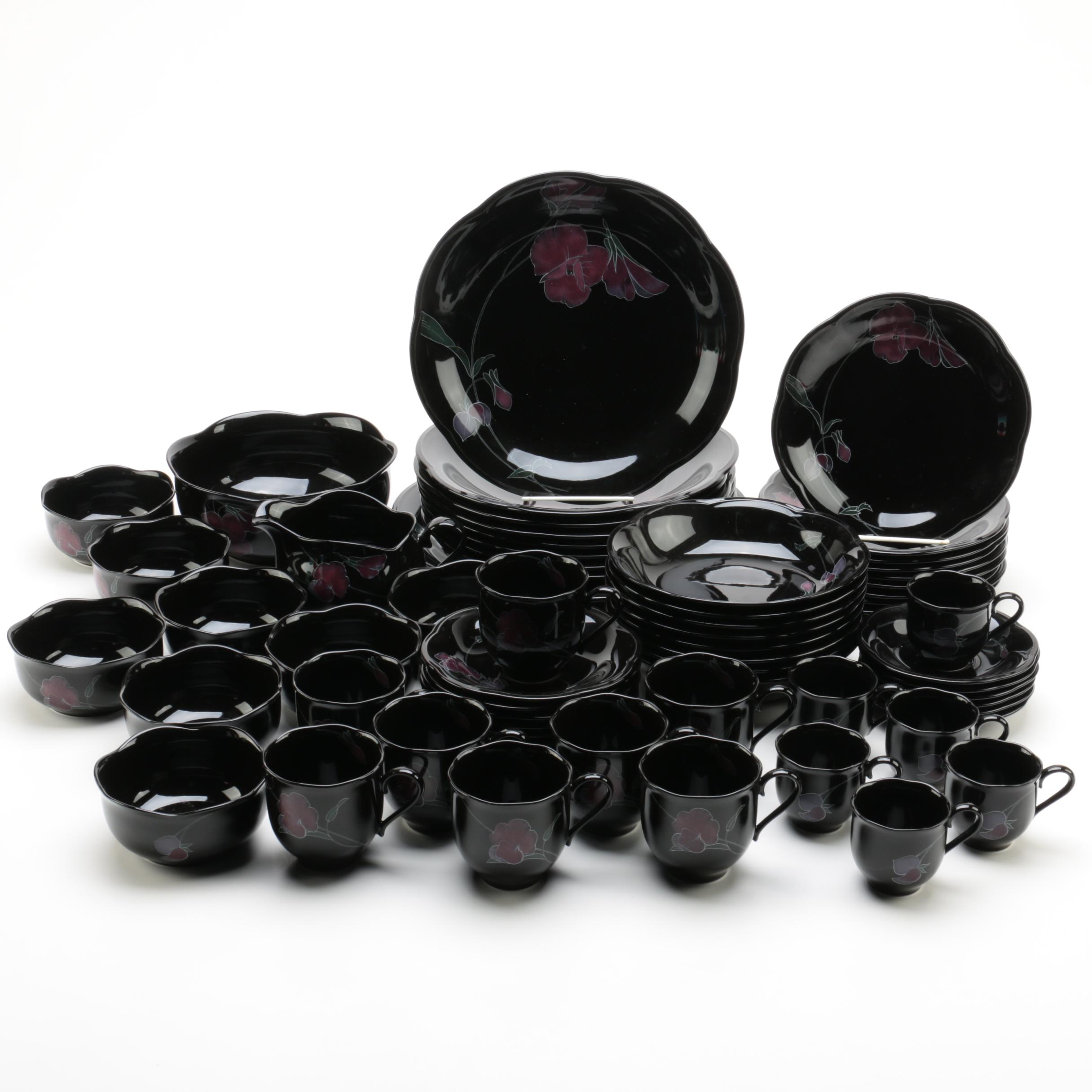 Vintage Black Mikasa Rondo "Tango" Tableware 1981-88