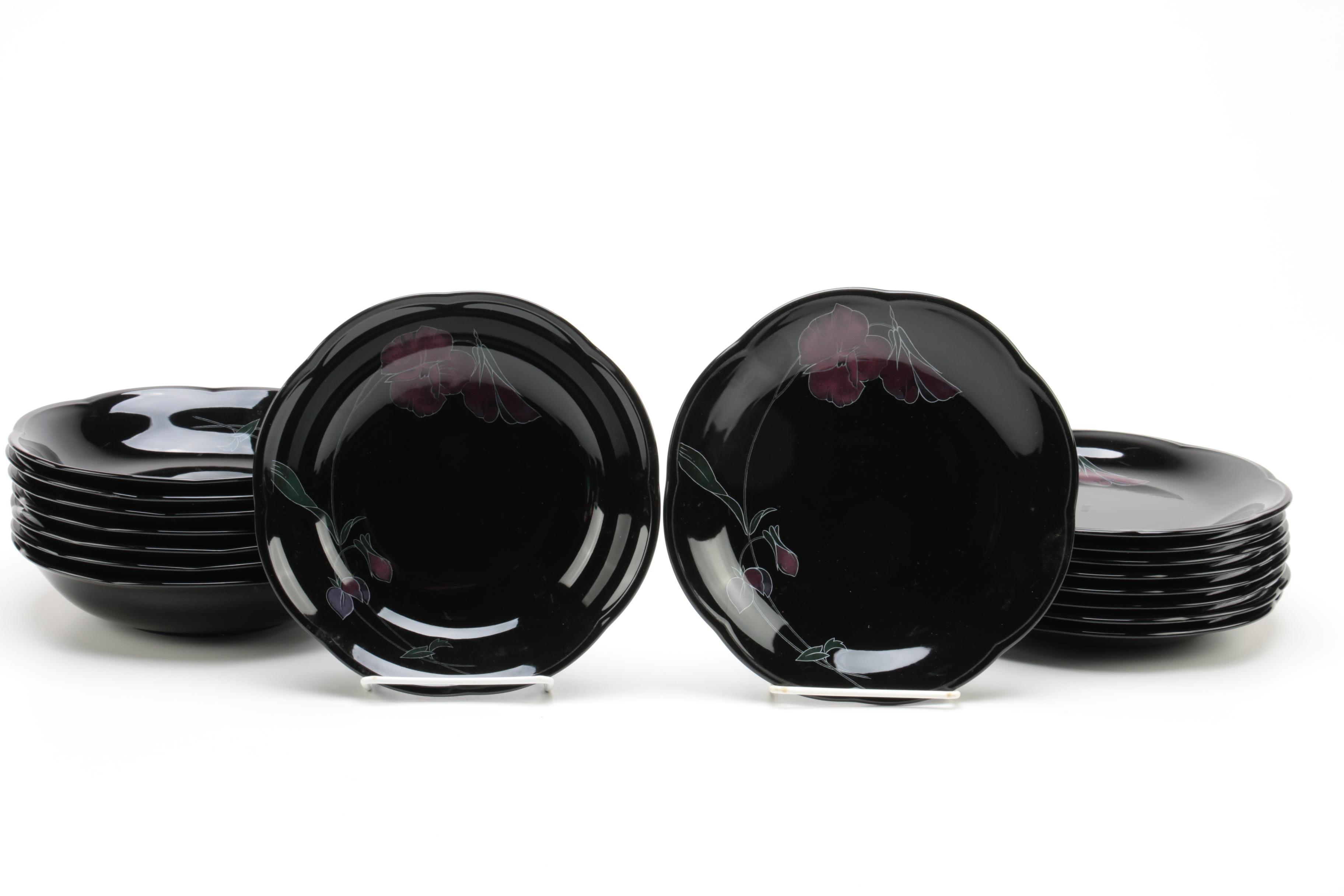 Vintage Black Mikasa Rondo "Tango" Tableware 1981-88