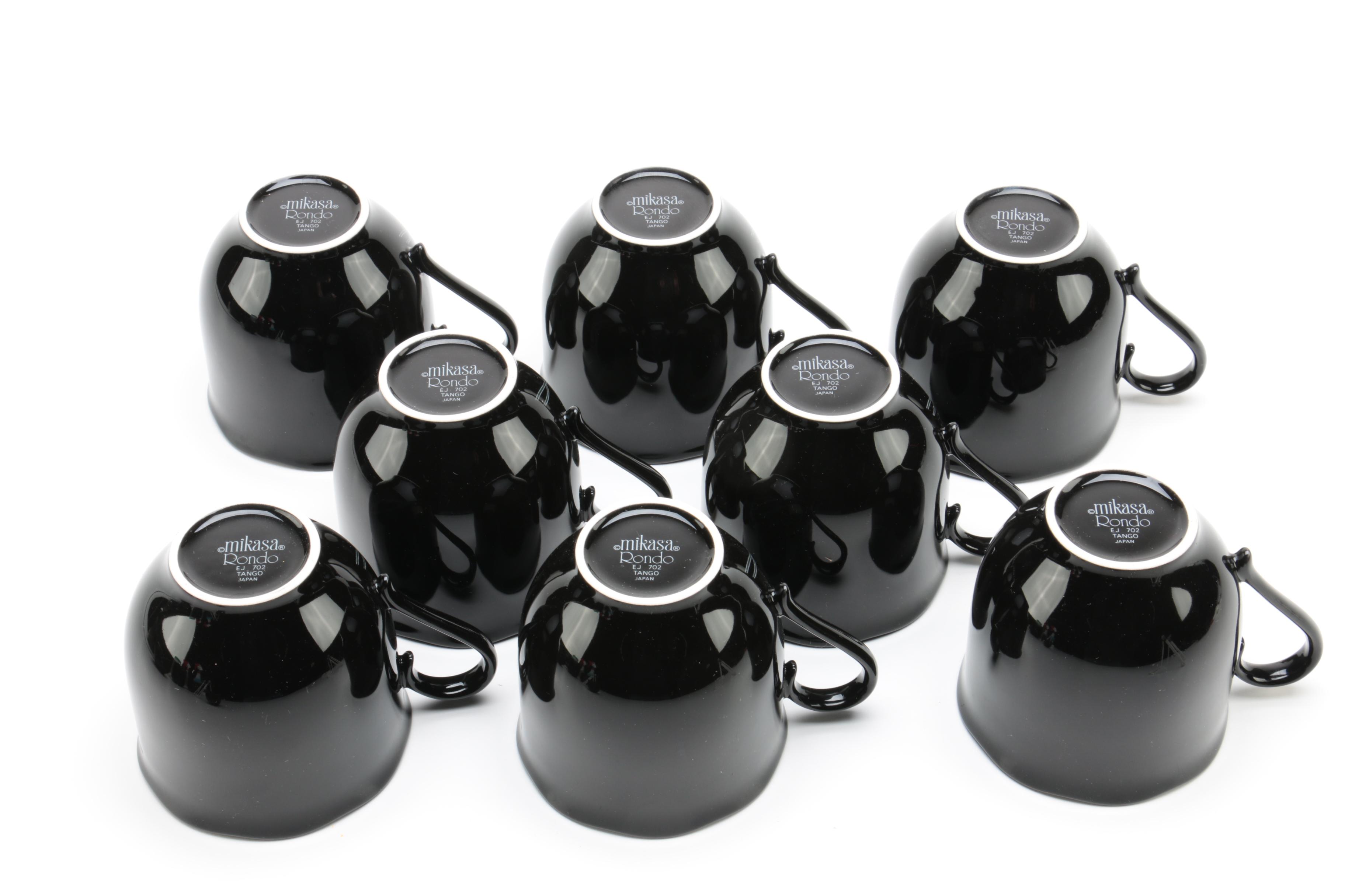 Vintage Black Mikasa Rondo "Tango" Tableware 1981-88