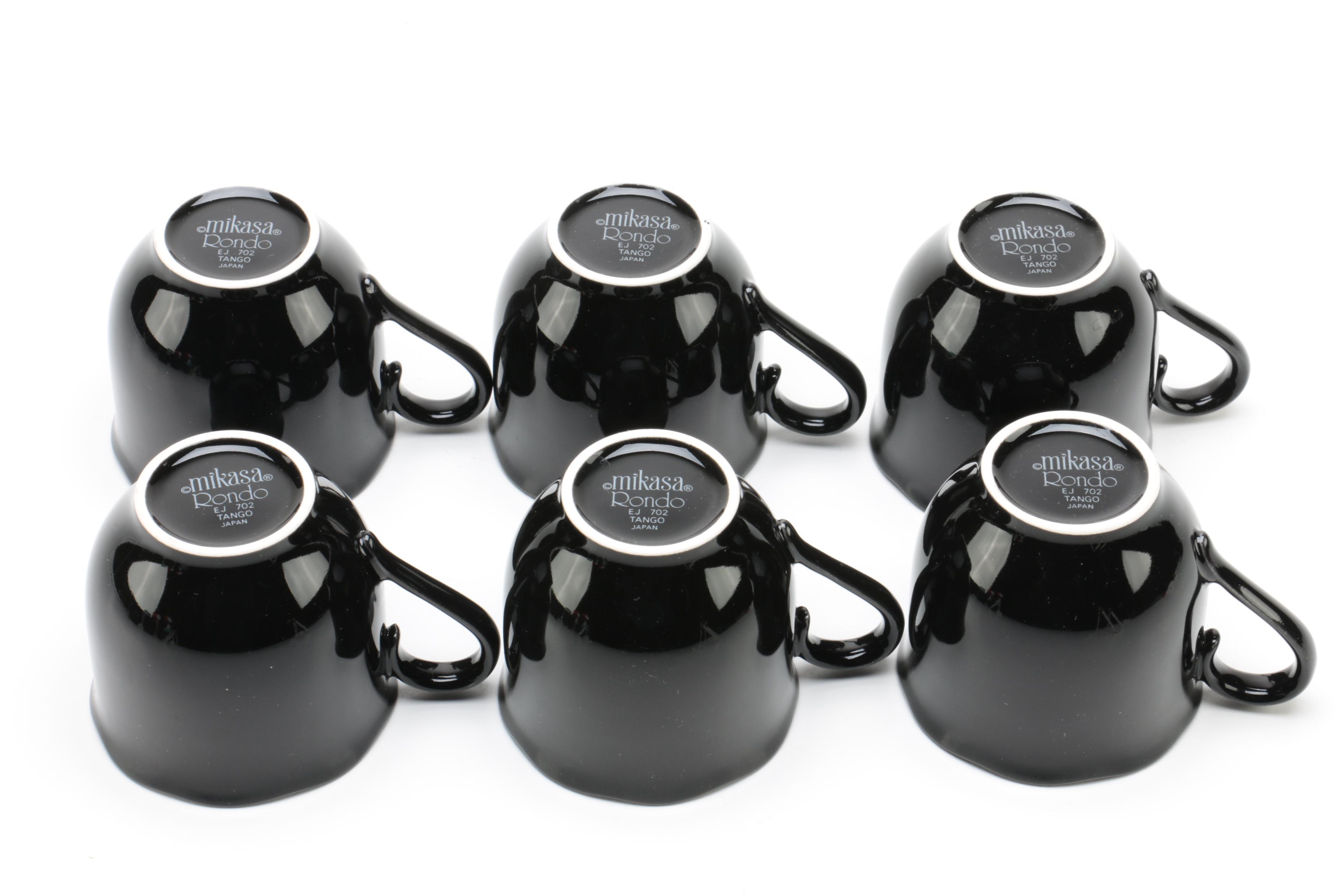 Vintage Black Mikasa Rondo "Tango" Tableware 1981-88