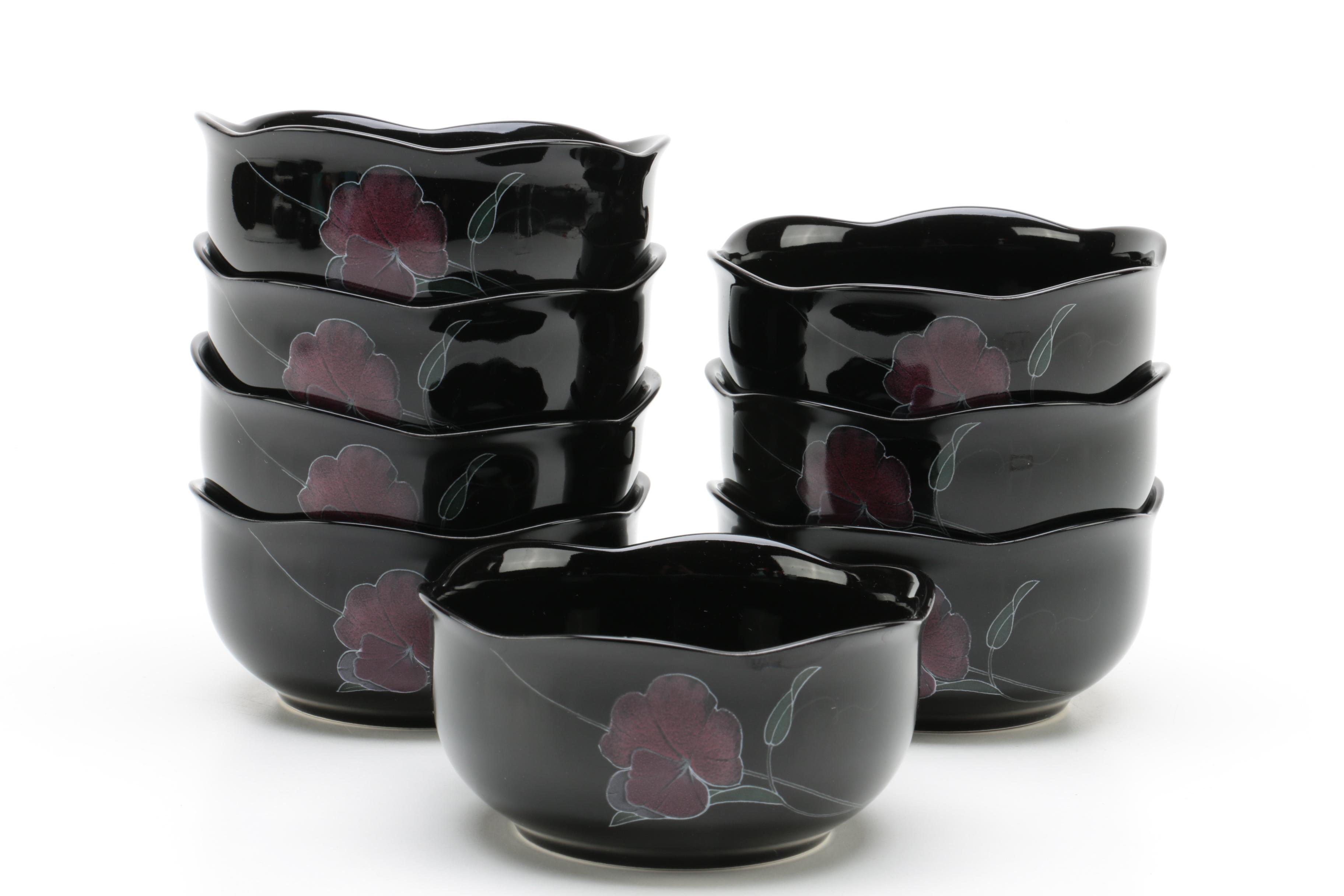 Vintage Black Mikasa Rondo "Tango" Tableware 1981-88