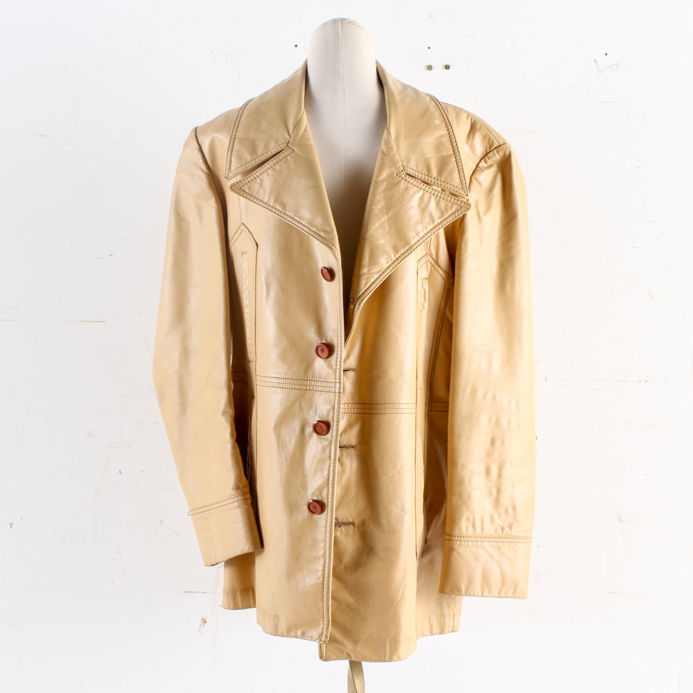 Men's Vintage Lakeland Beige Leather Jacket