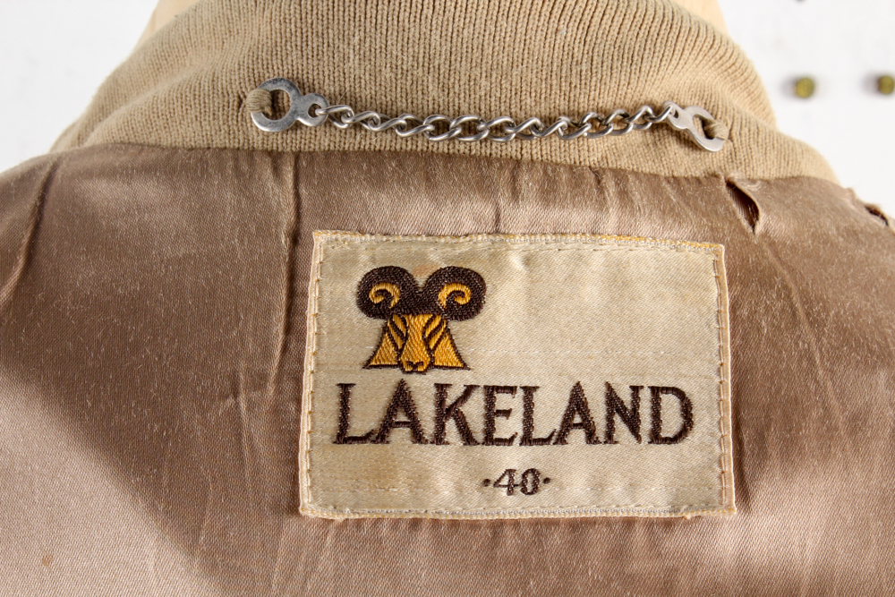 Men's Vintage Lakeland Beige Leather Jacket