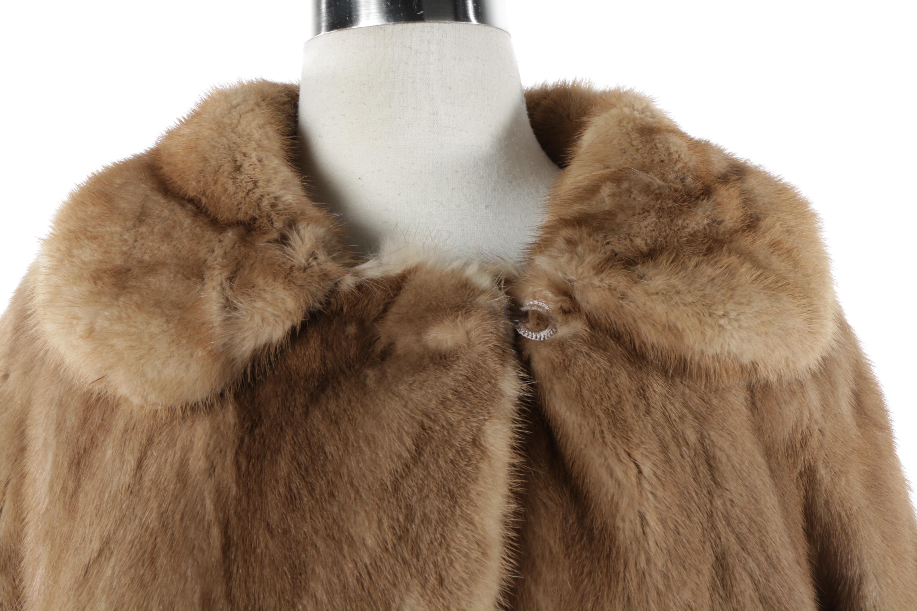 Women's Vintage Peter Duffy Pastel Mink Fur Coat