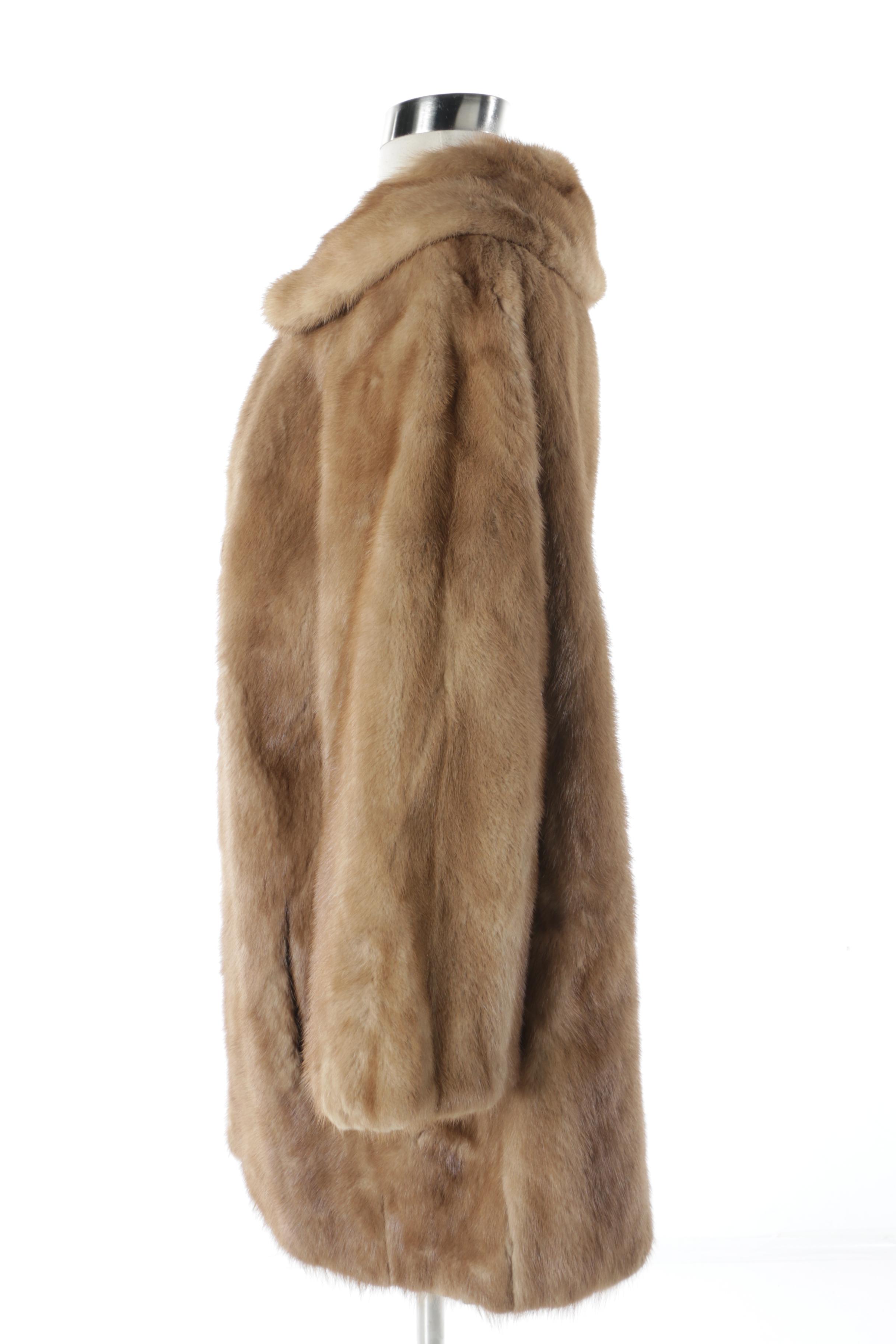 Women's Vintage Peter Duffy Pastel Mink Fur Coat