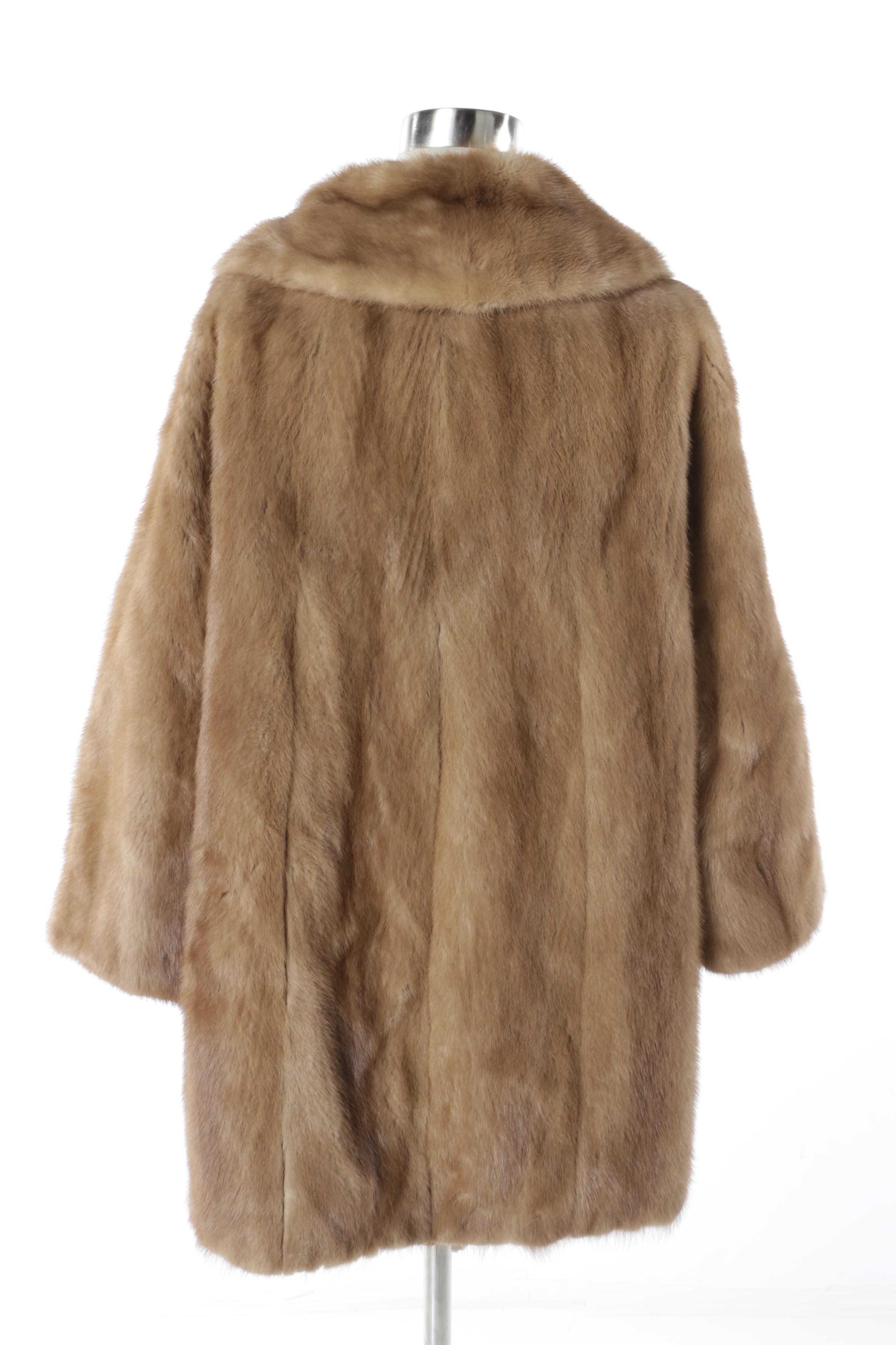 Women's Vintage Peter Duffy Pastel Mink Fur Coat