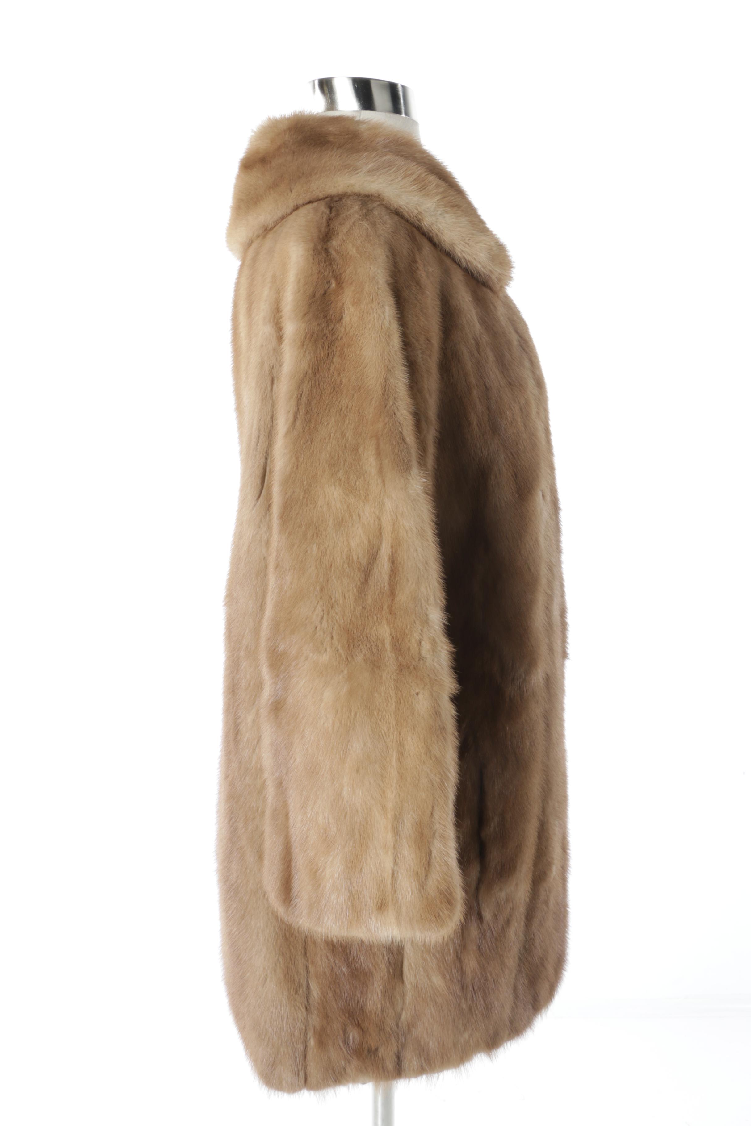 Women's Vintage Peter Duffy Pastel Mink Fur Coat