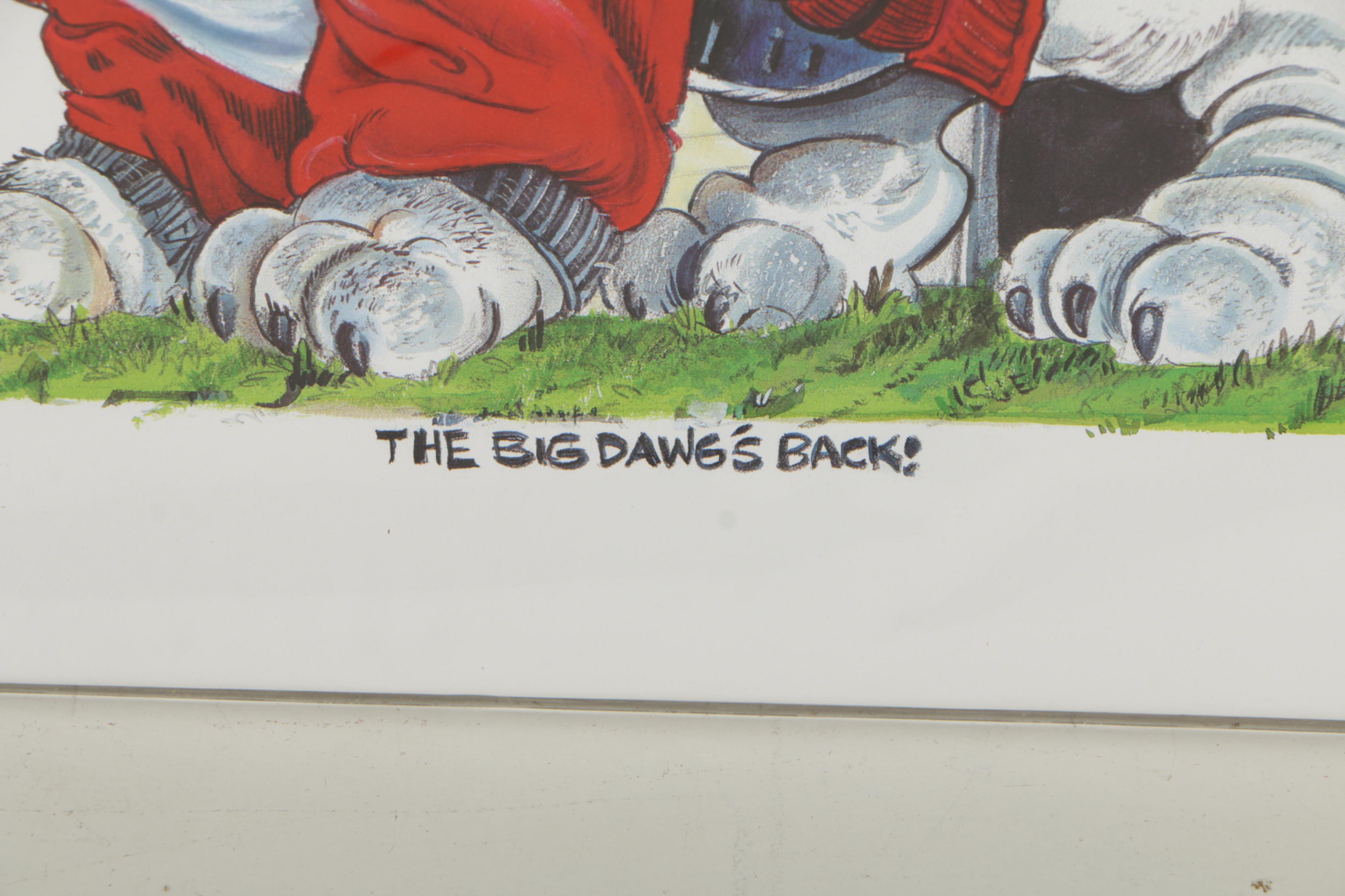 Cal Warlick Offset Lithographic Print "The Big Dawg's Back"