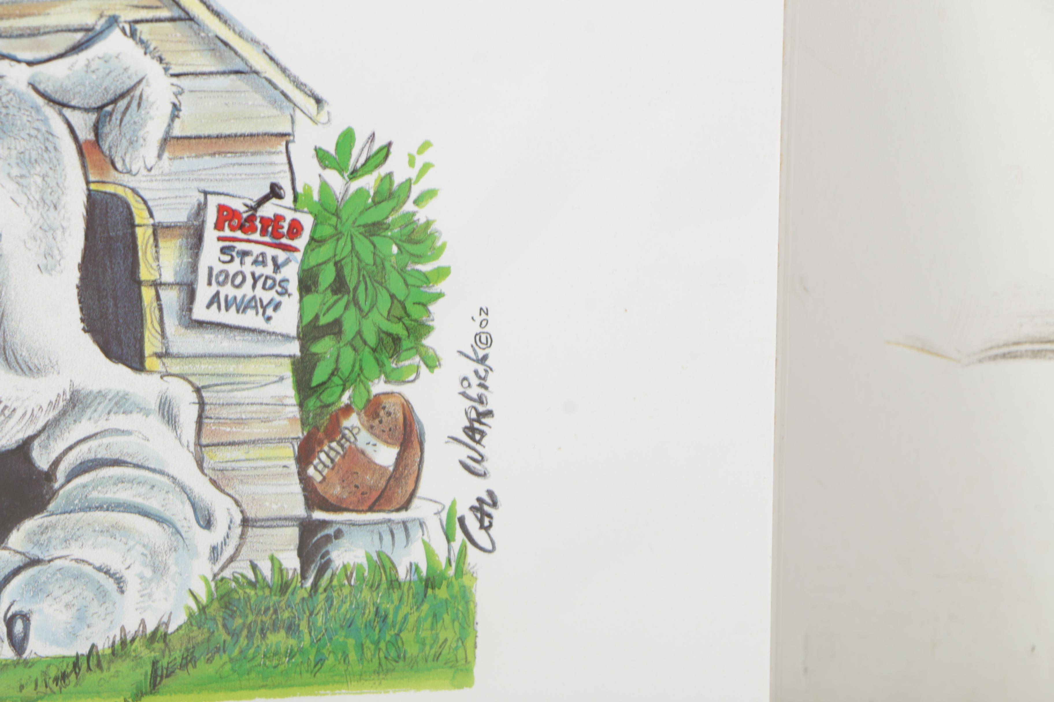 Cal Warlick Offset Lithographic Print "The Big Dawg's Back"