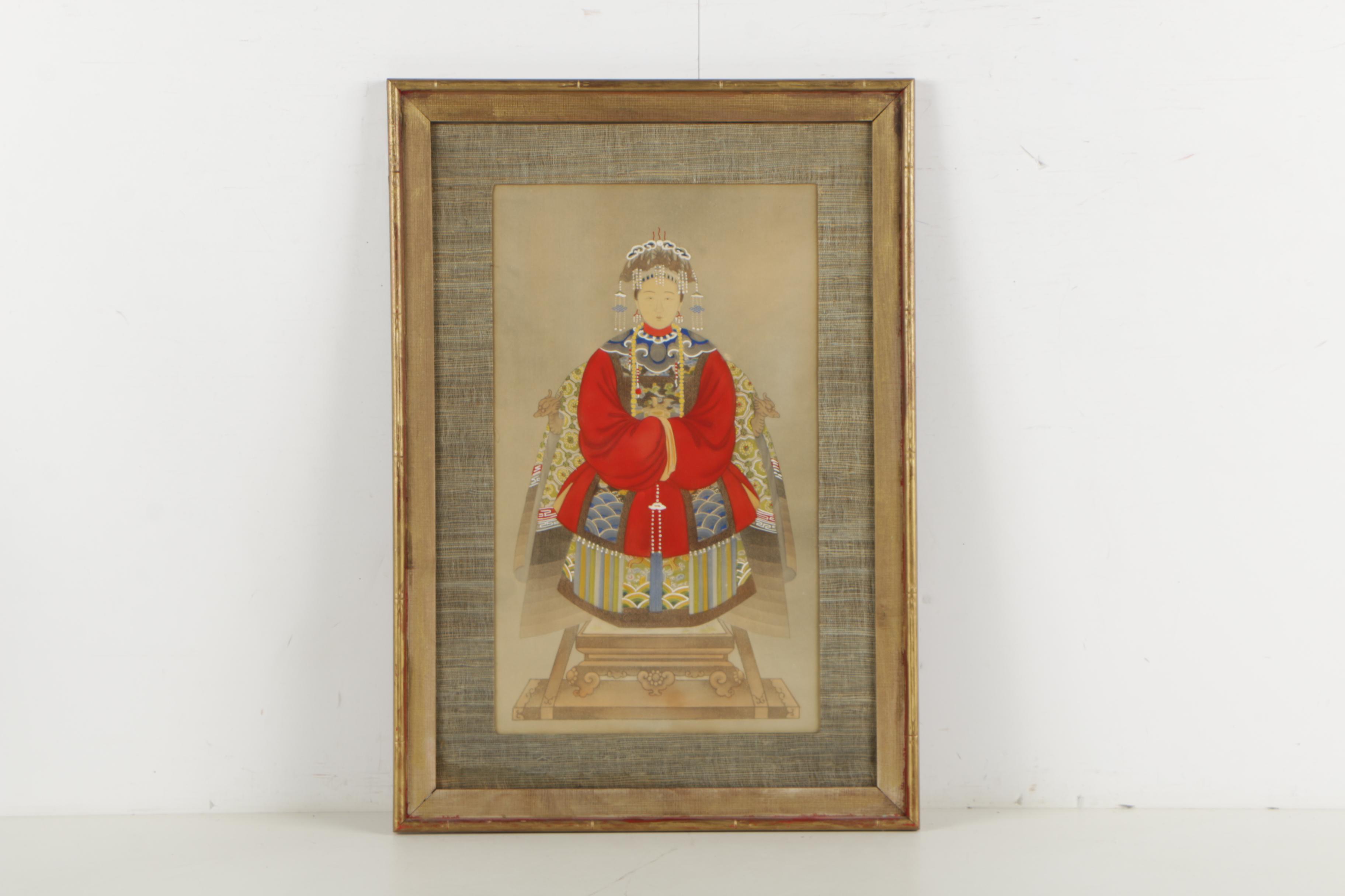 Chinese Mixed Media Ancestor Portraits