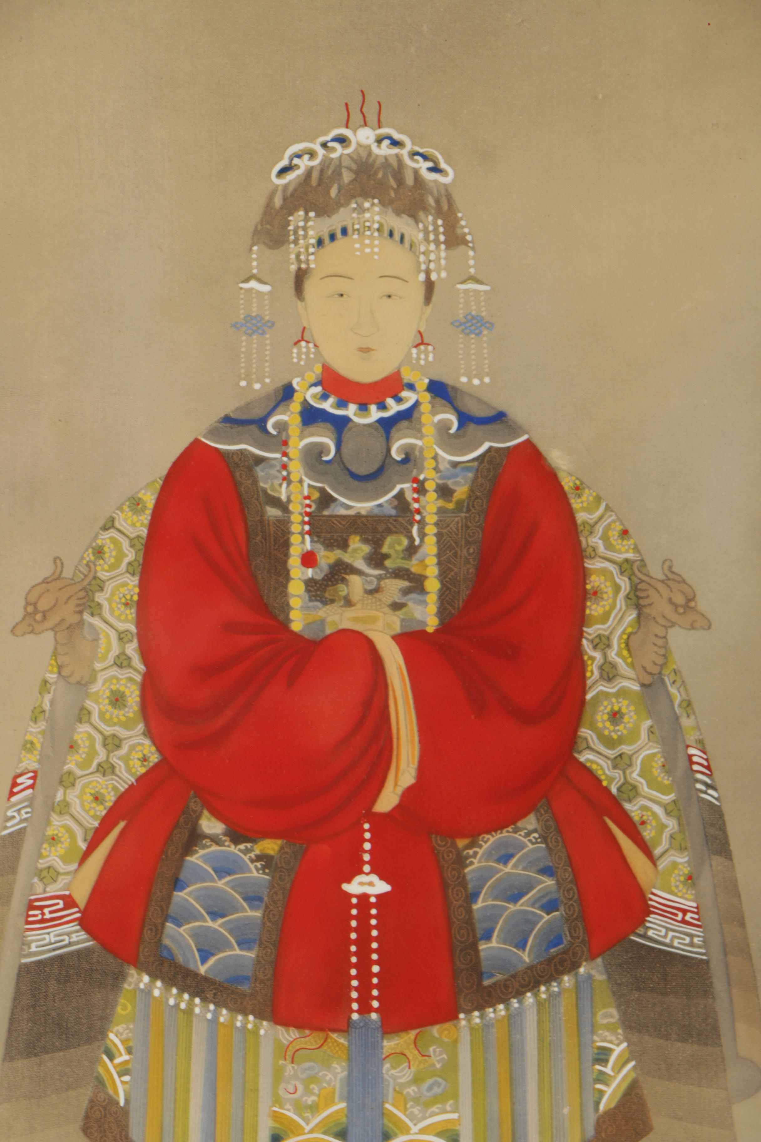 Chinese Mixed Media Ancestor Portraits