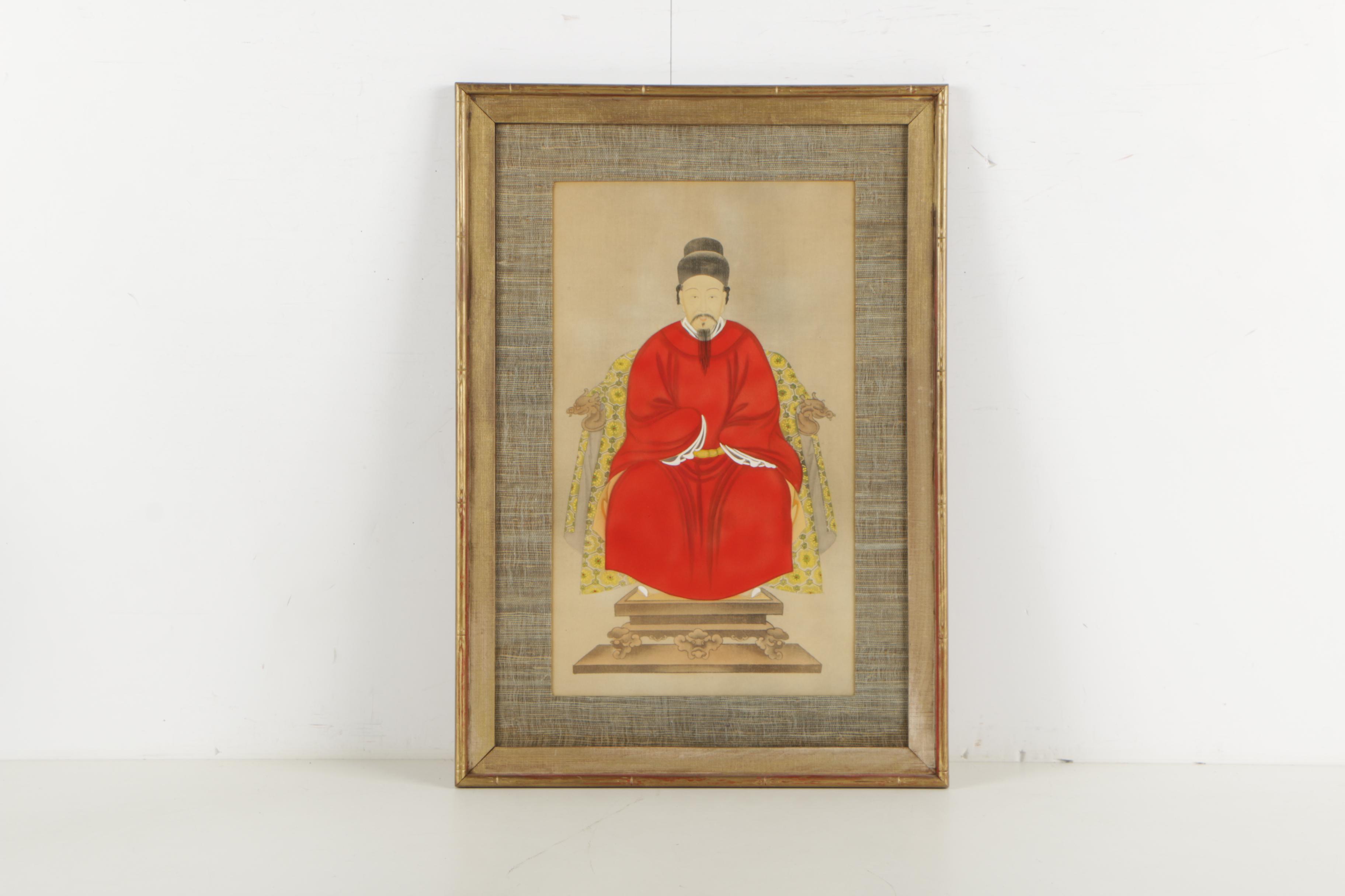Chinese Mixed Media Ancestor Portraits