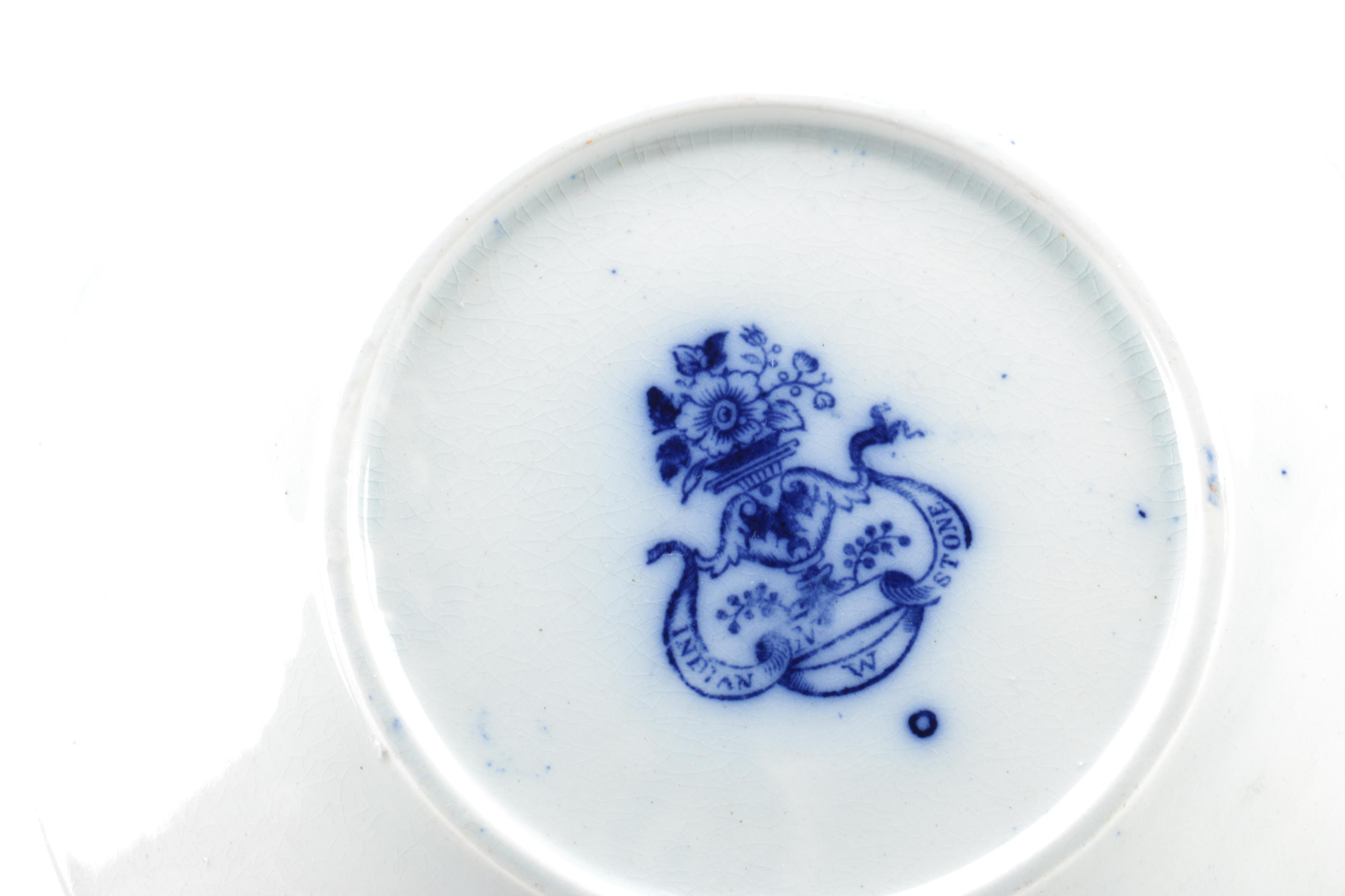 Antique E. Walley "India Stone"  Flow Blue Dishes