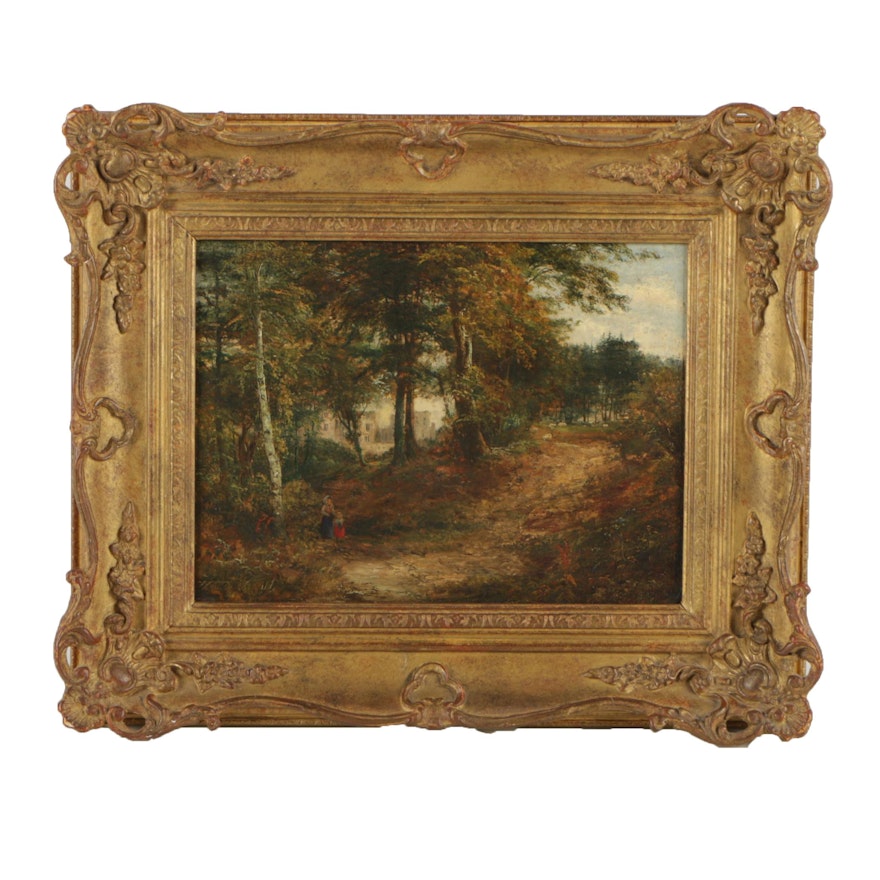 Antique Oil Painting in Ornate Frame