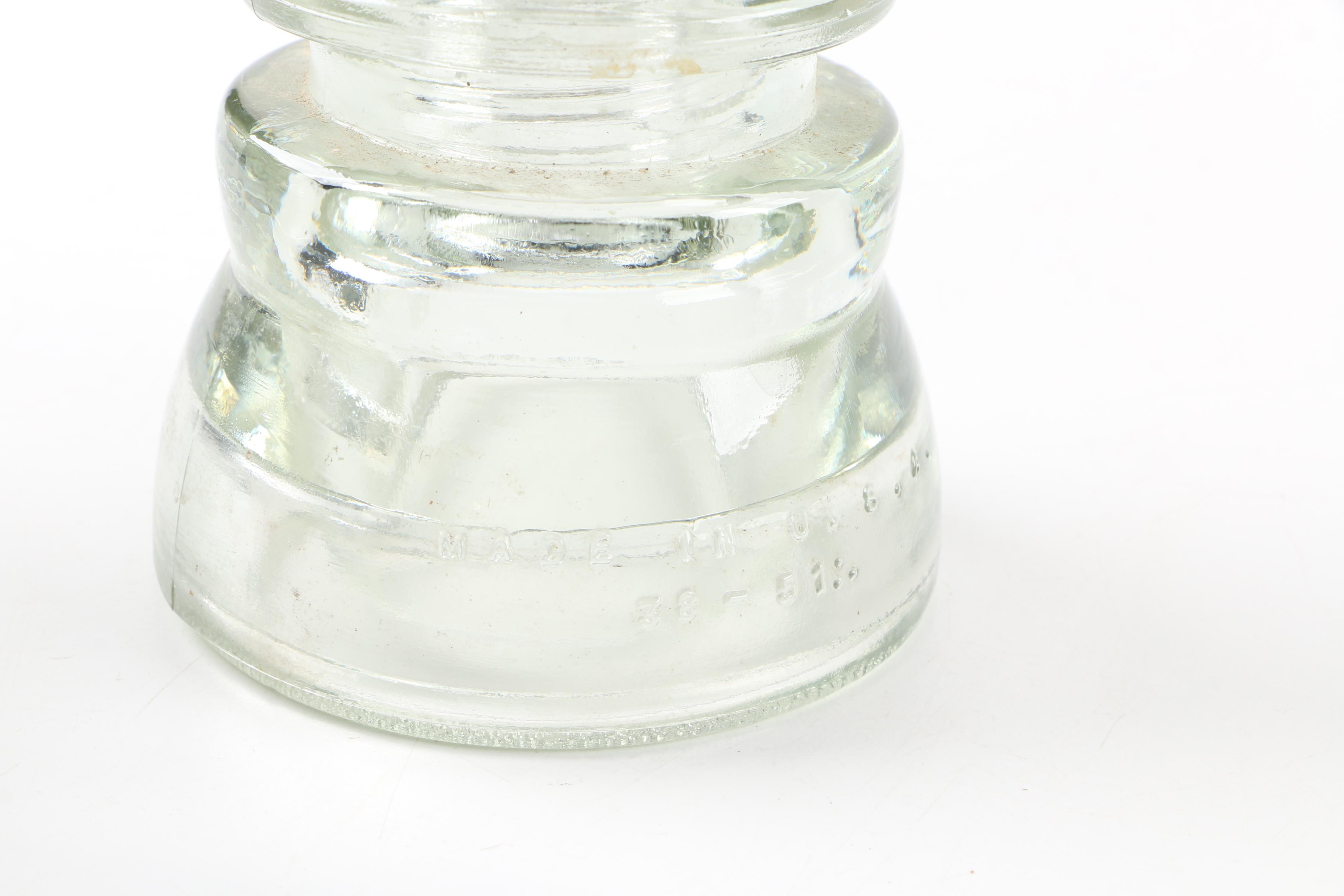 Vintage Glass Insulators and Vaseline Jar