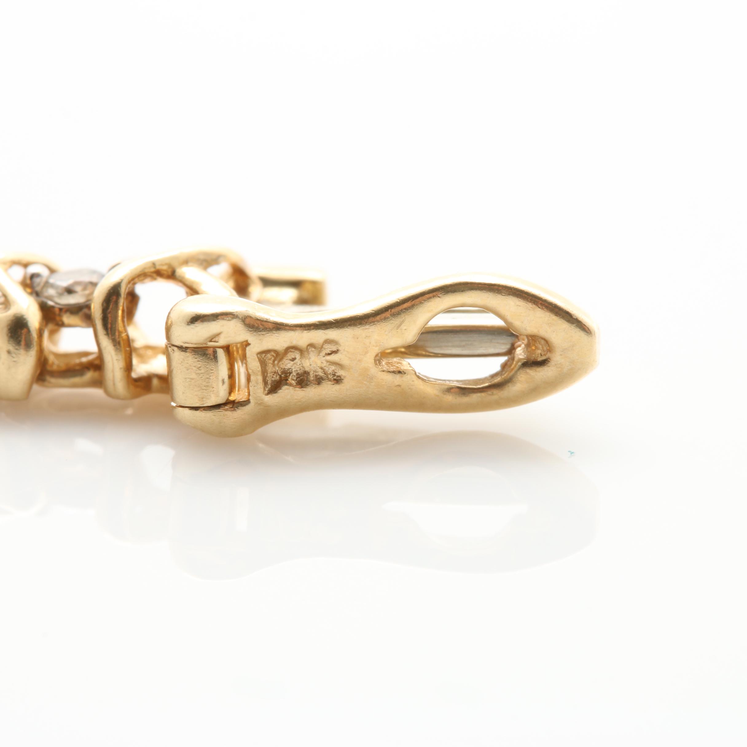 14K Yellow Gold 0.97 CTW Diamond Bracelet