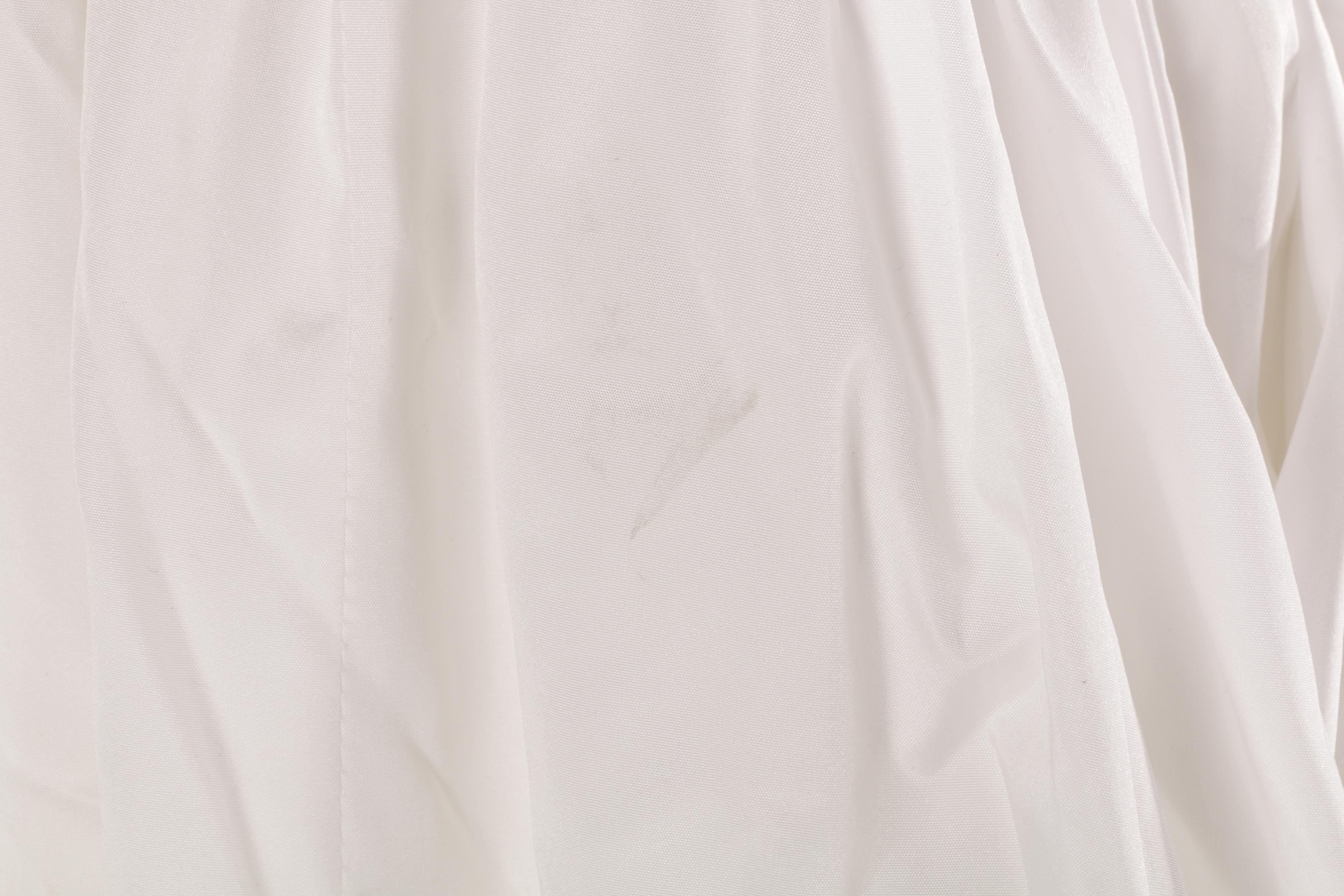 Vintage Basque Waist Wedding Gown with Chapel Train and Headpiece Veil