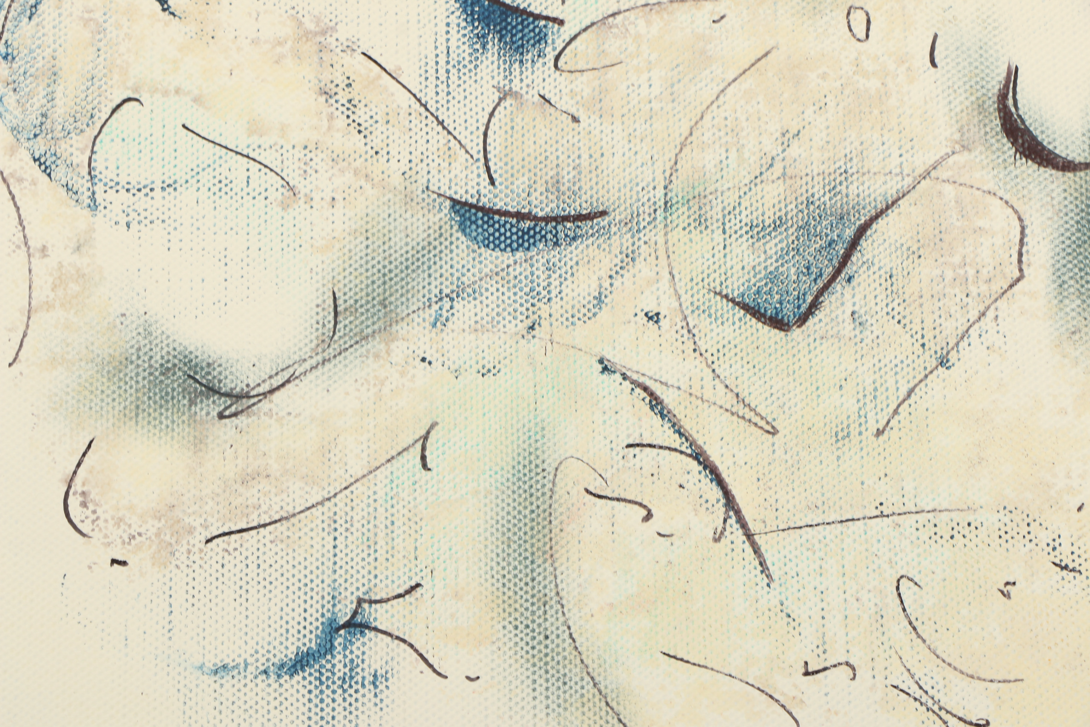 Ricardo Morin Oil Painting of an Abstract Scene