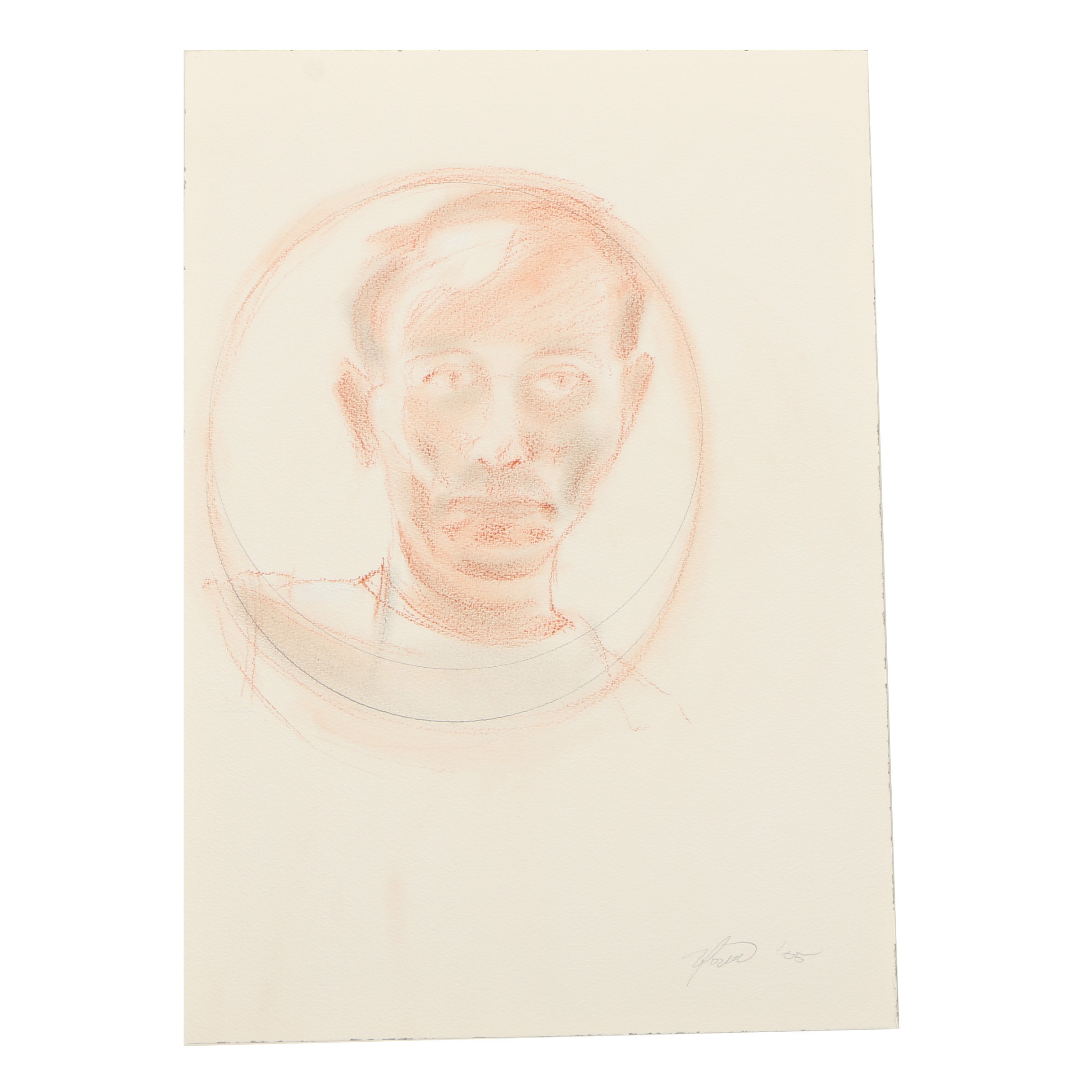 Ricardo Morin Conté Crayon Drawing