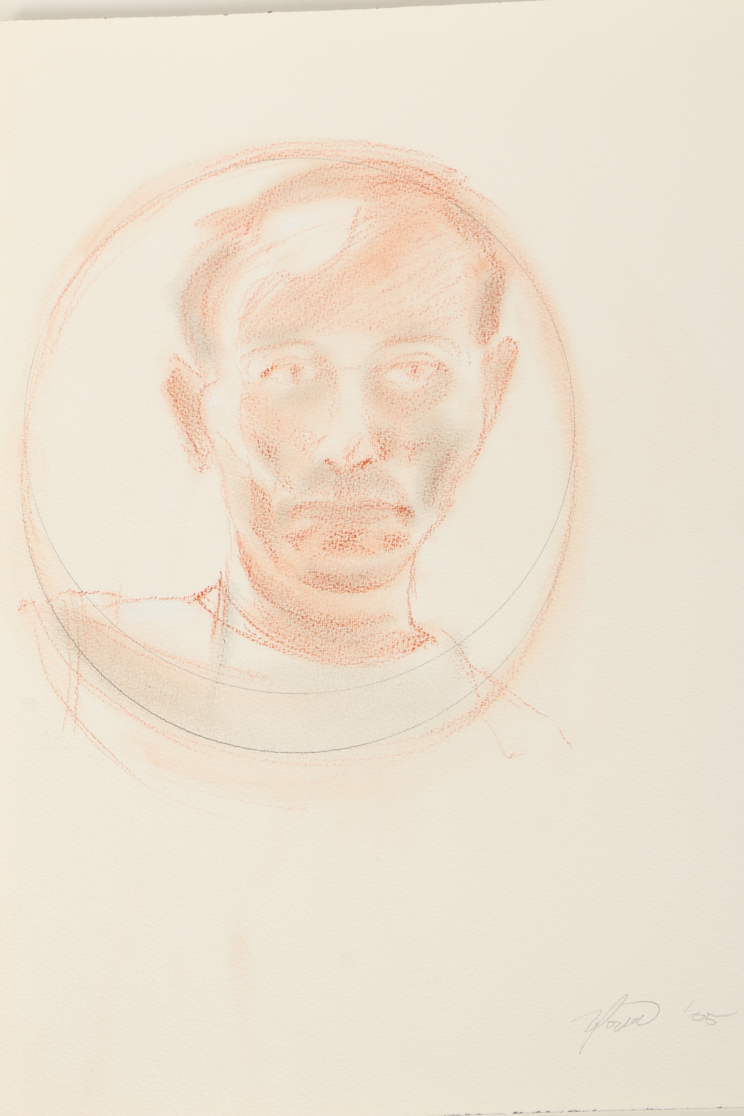 Ricardo Morin Conté Crayon Drawing