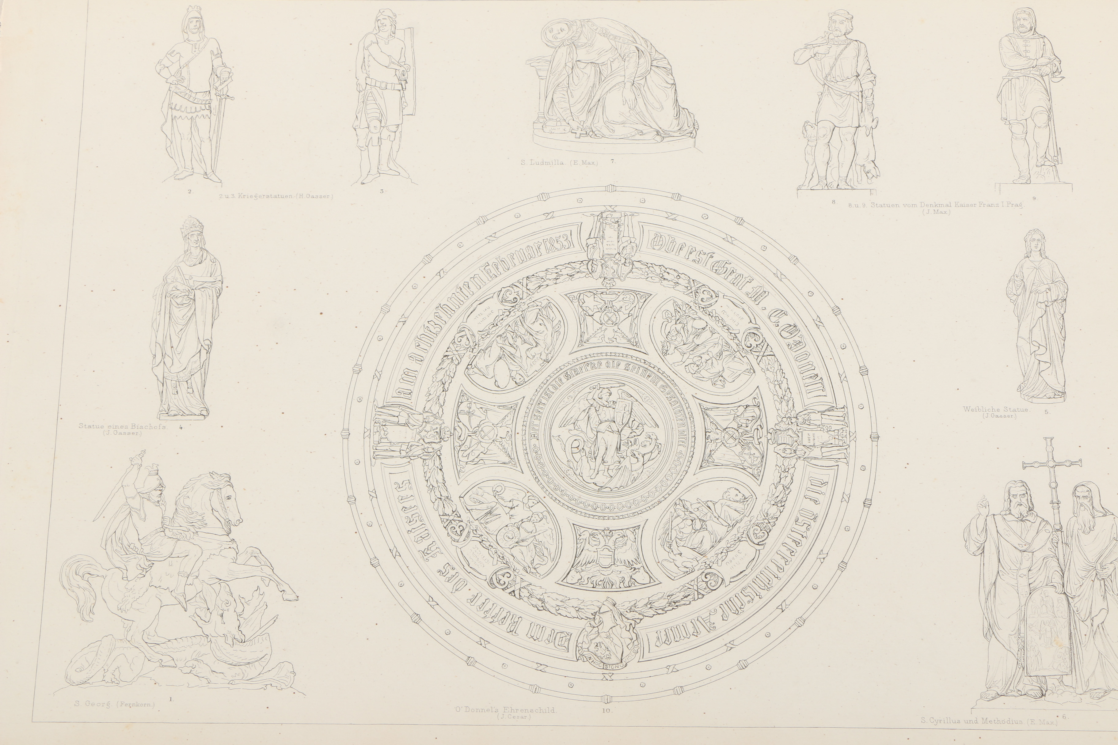 19th Century German Architecture Engravings