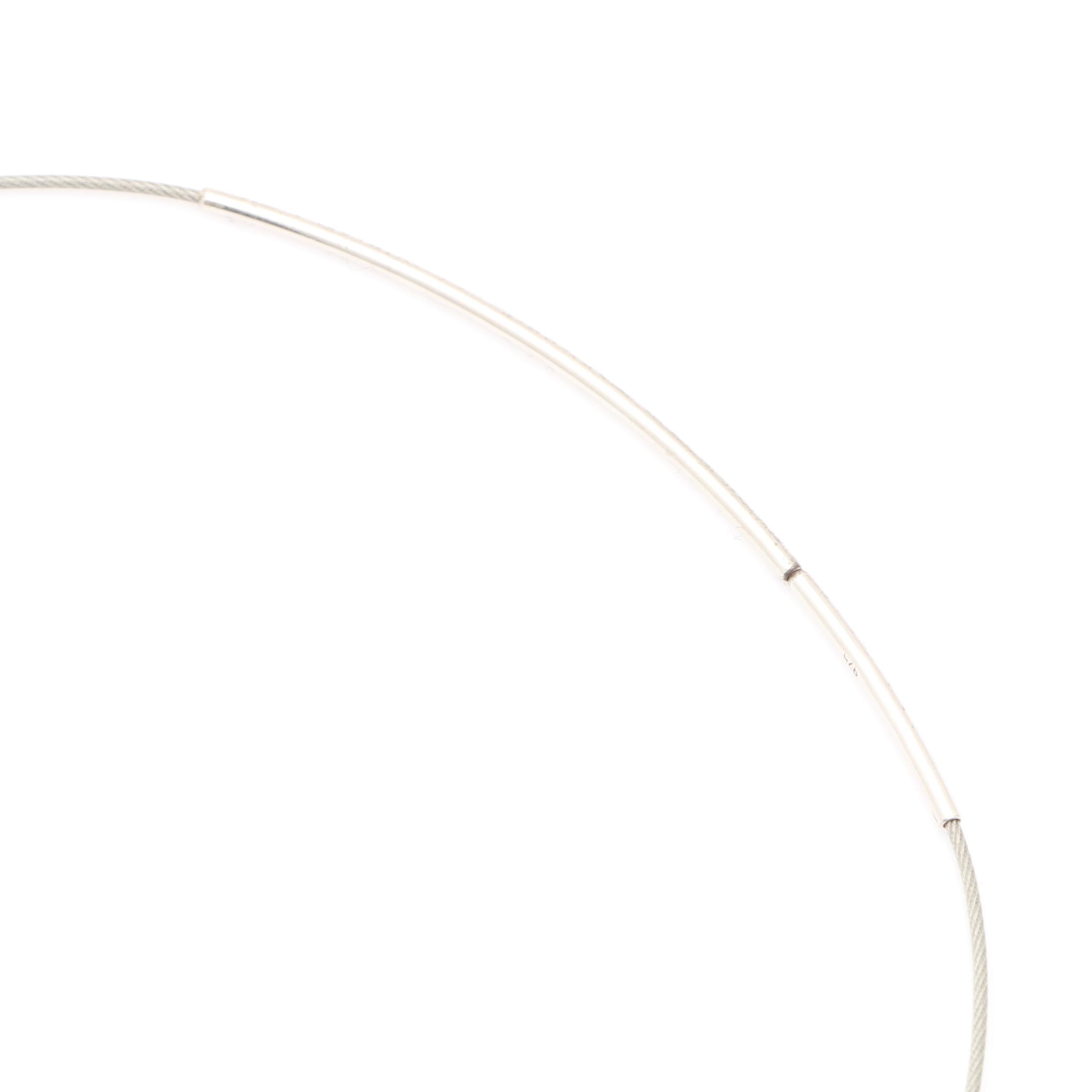 Sterling Silver and Stainless Steel Horn and Agate Necklace