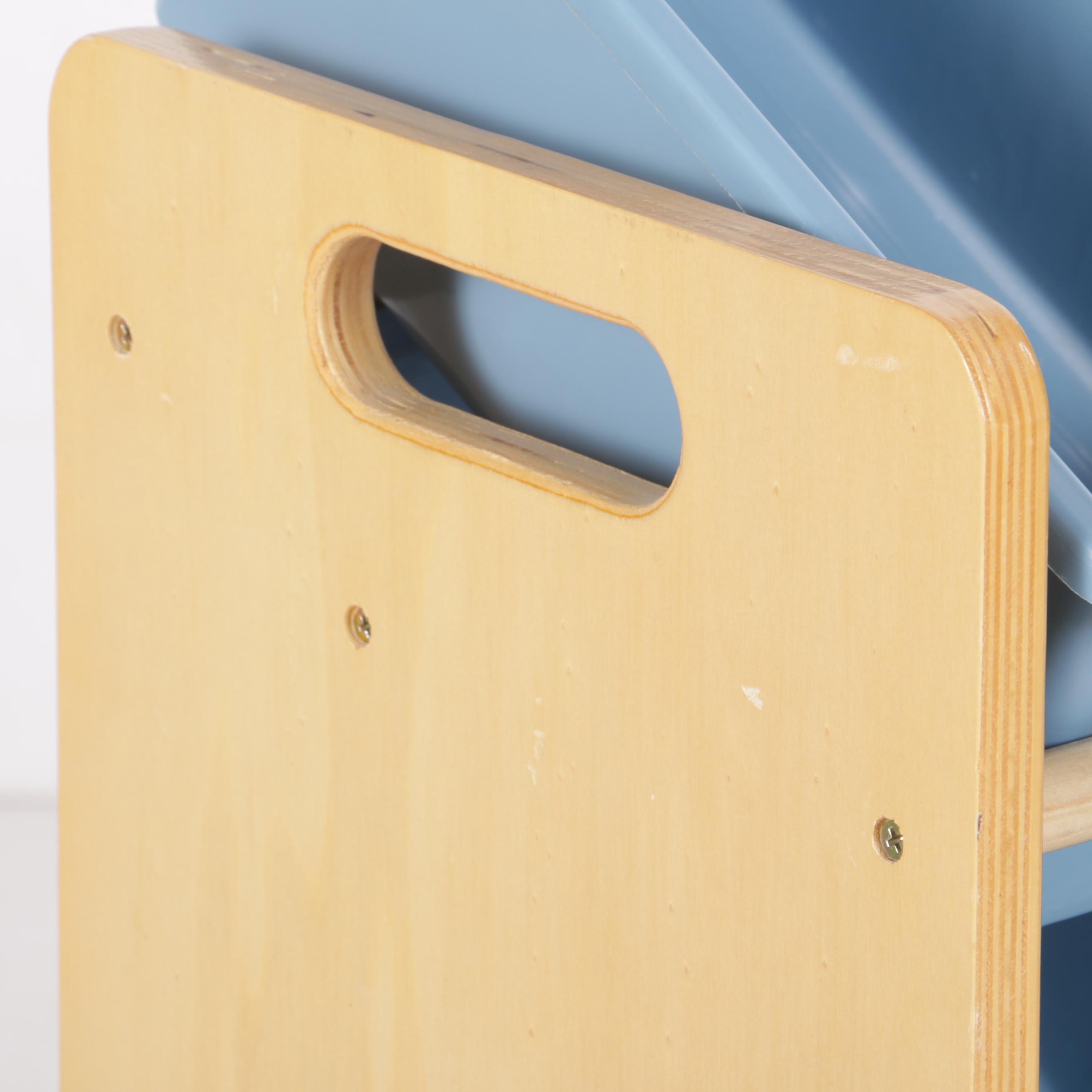 Children's Wooden Storage Rack With Plastic Bins by Battat