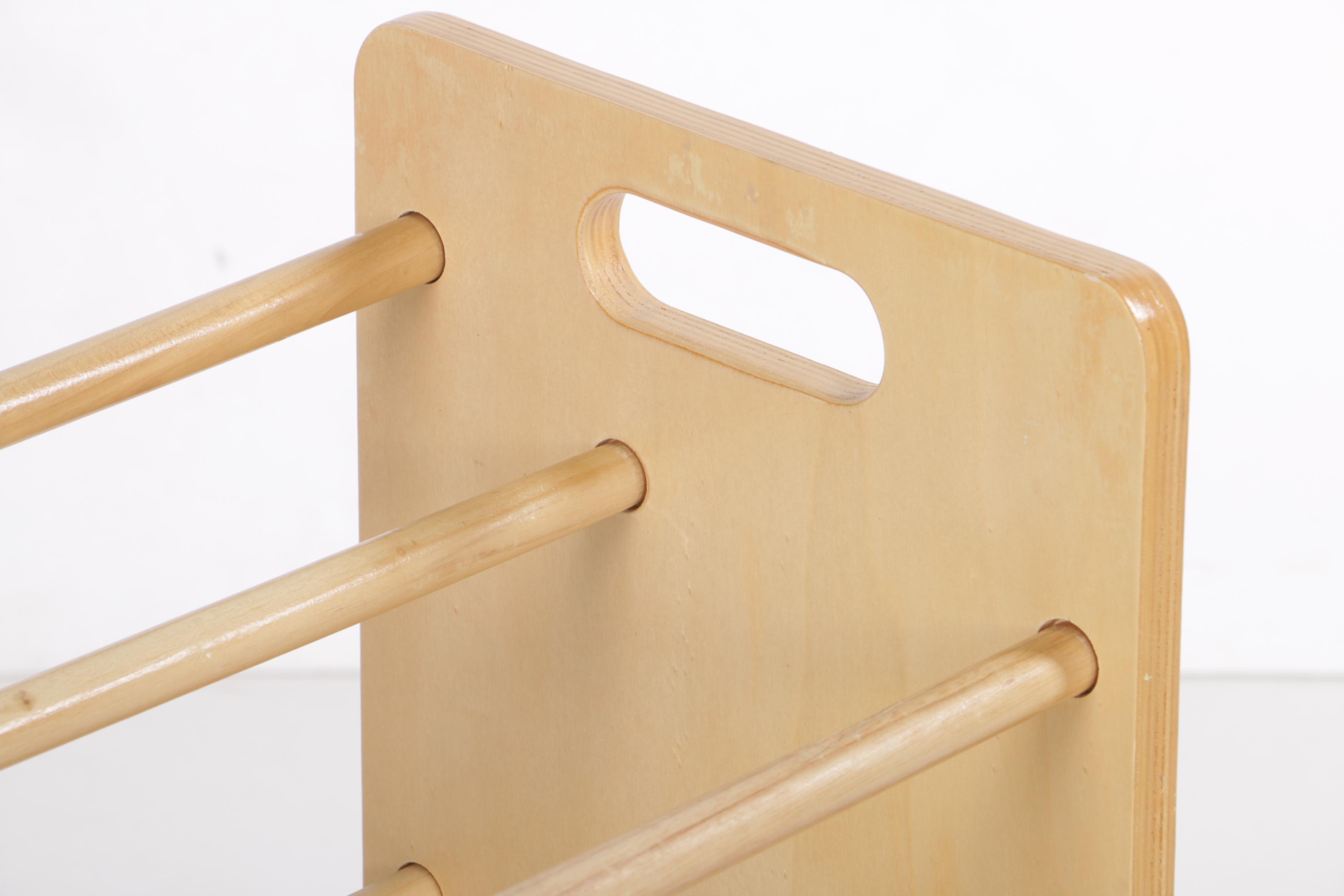 Children's Wooden Storage Rack With Plastic Bins by Battat