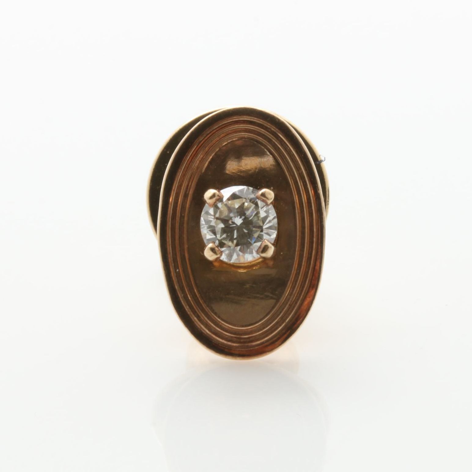 14K Yellow Gold Diamond Pin
