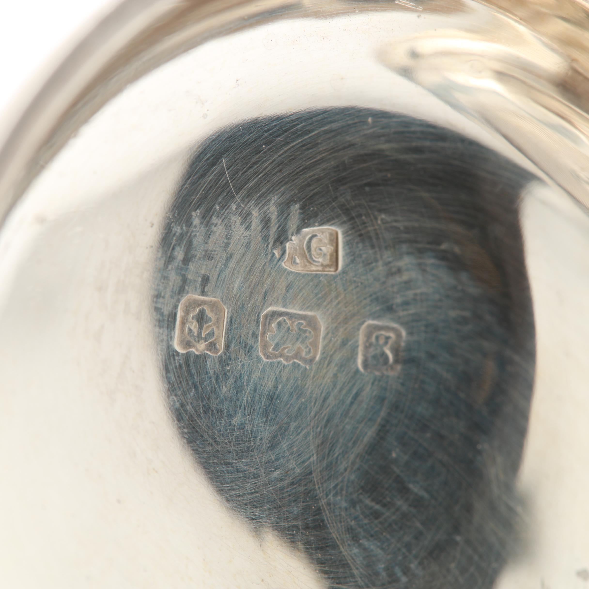 Circa 1906 Sterling Silver Coin Holder Pendant and 800 Silver Fob Chain