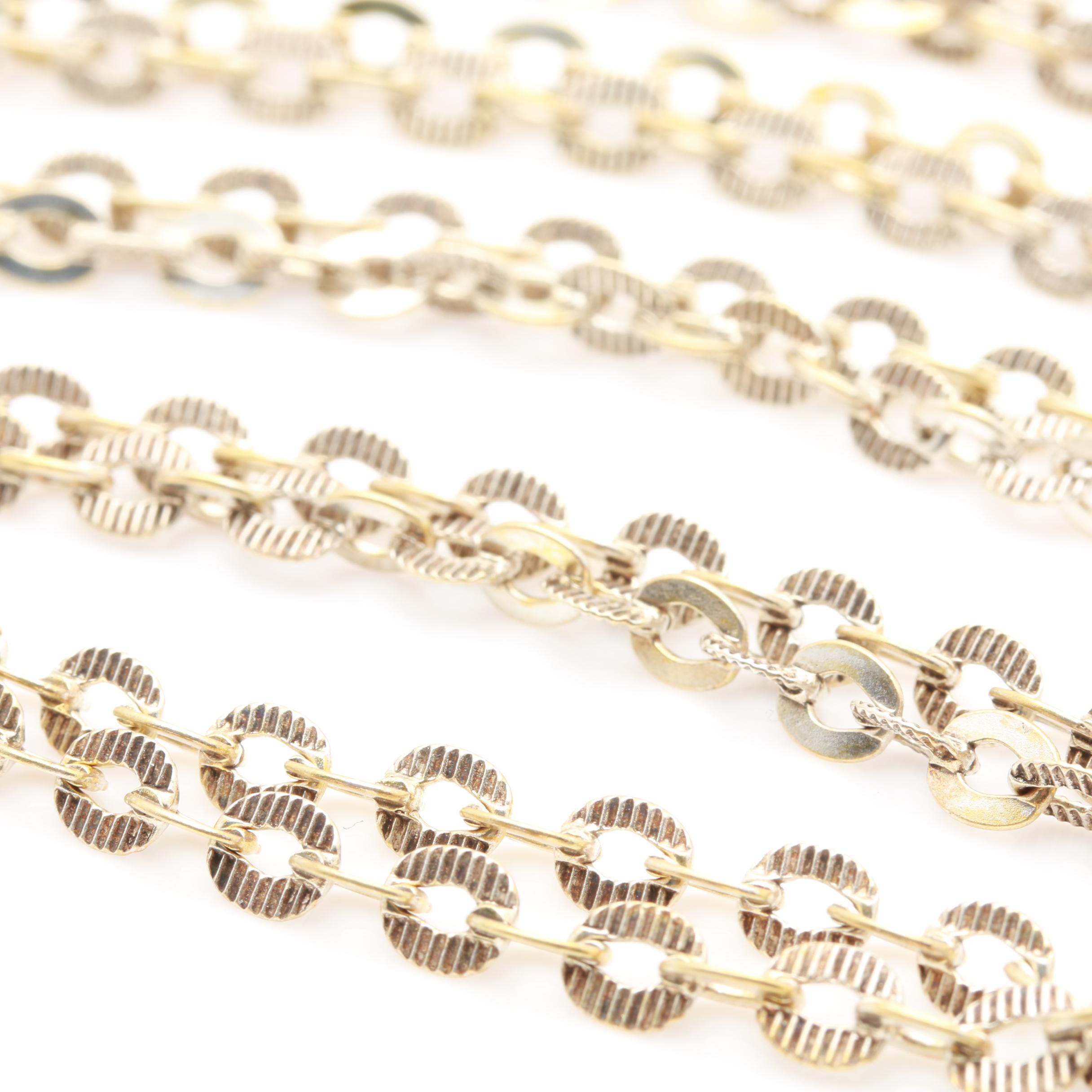 Circa 1906 Sterling Silver Coin Holder Pendant and 800 Silver Fob Chain