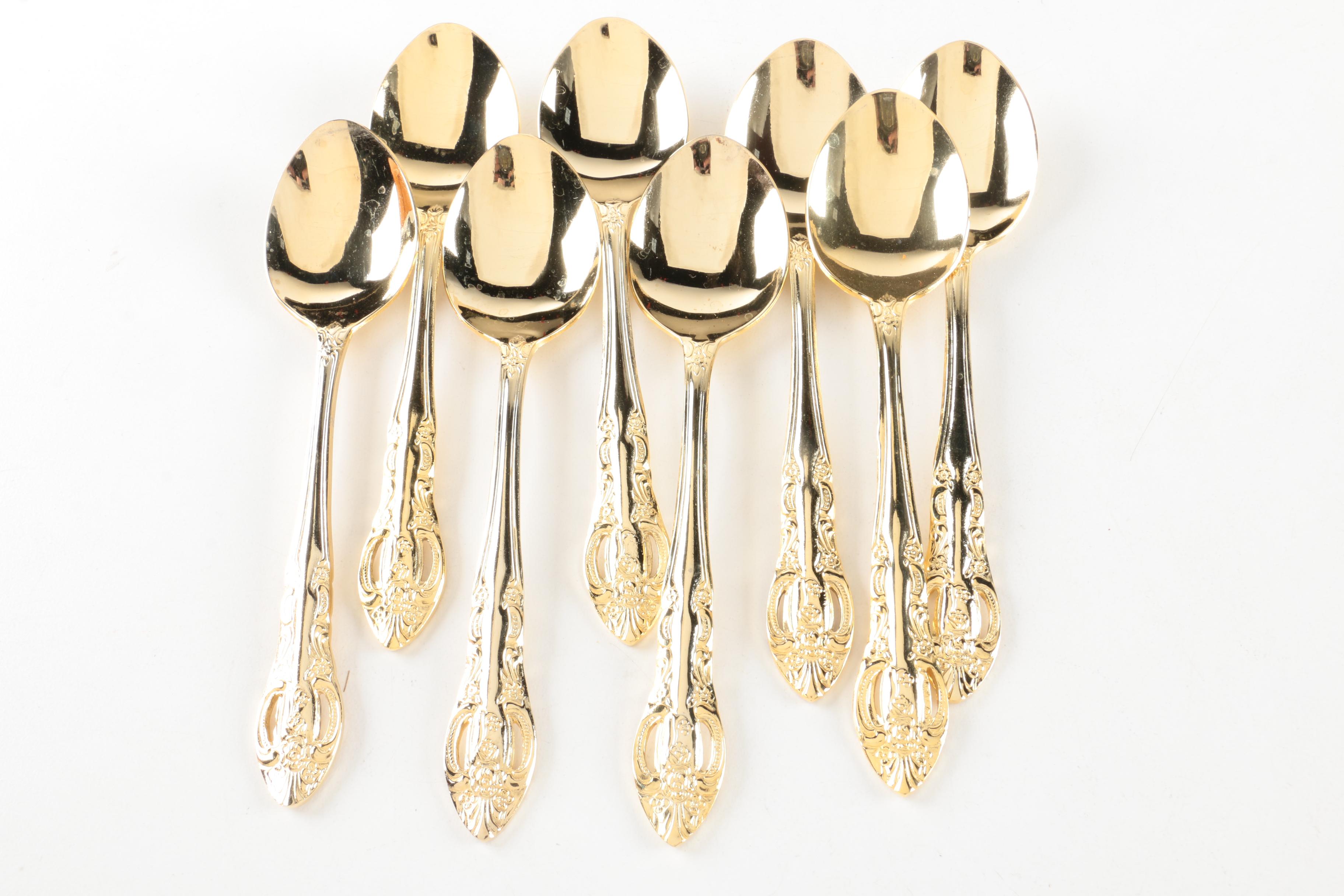 H.F. Ltd Gold-Toned Stainless Steel Flatware Sets