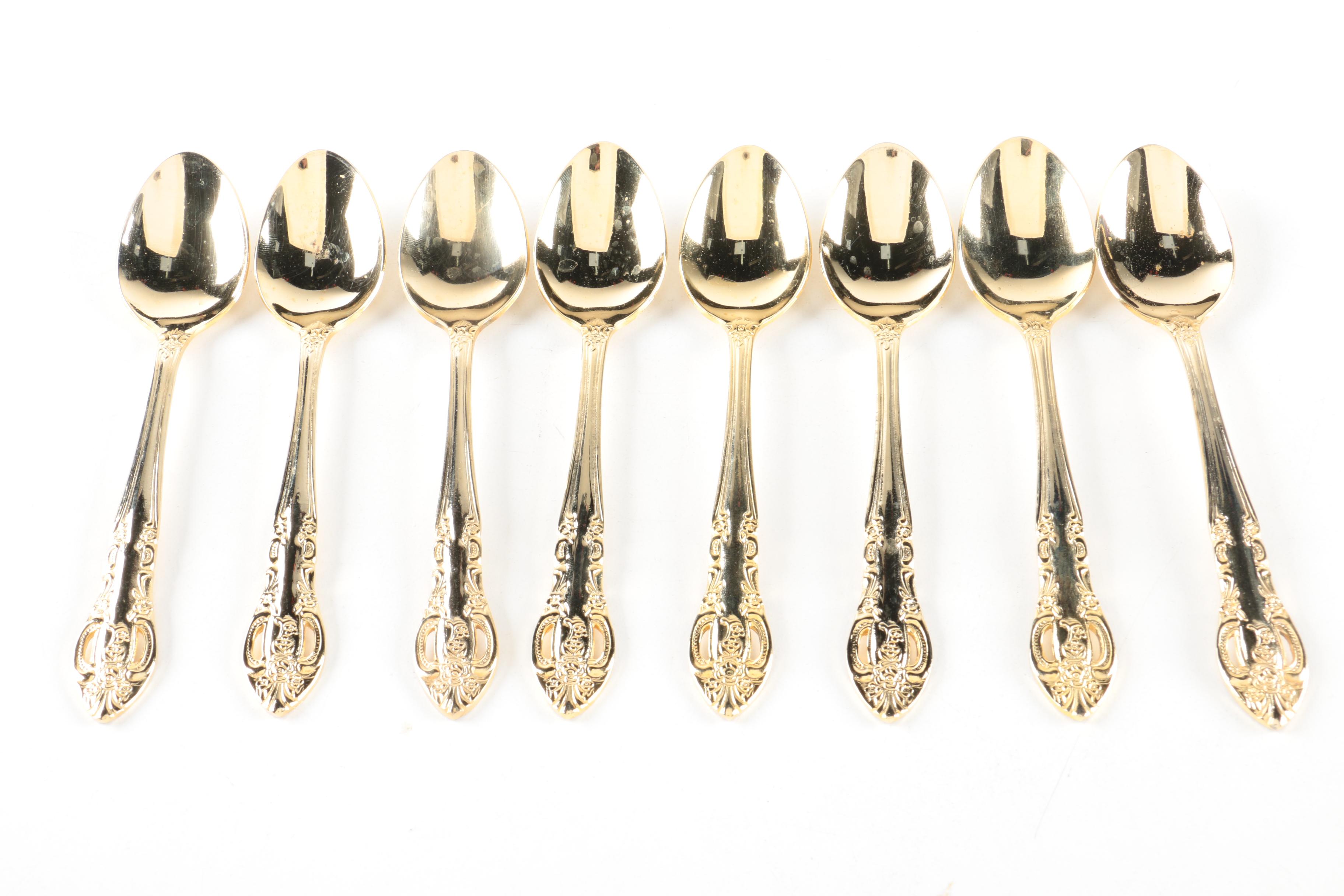 H.F. Ltd Gold-Toned Stainless Steel Flatware Sets